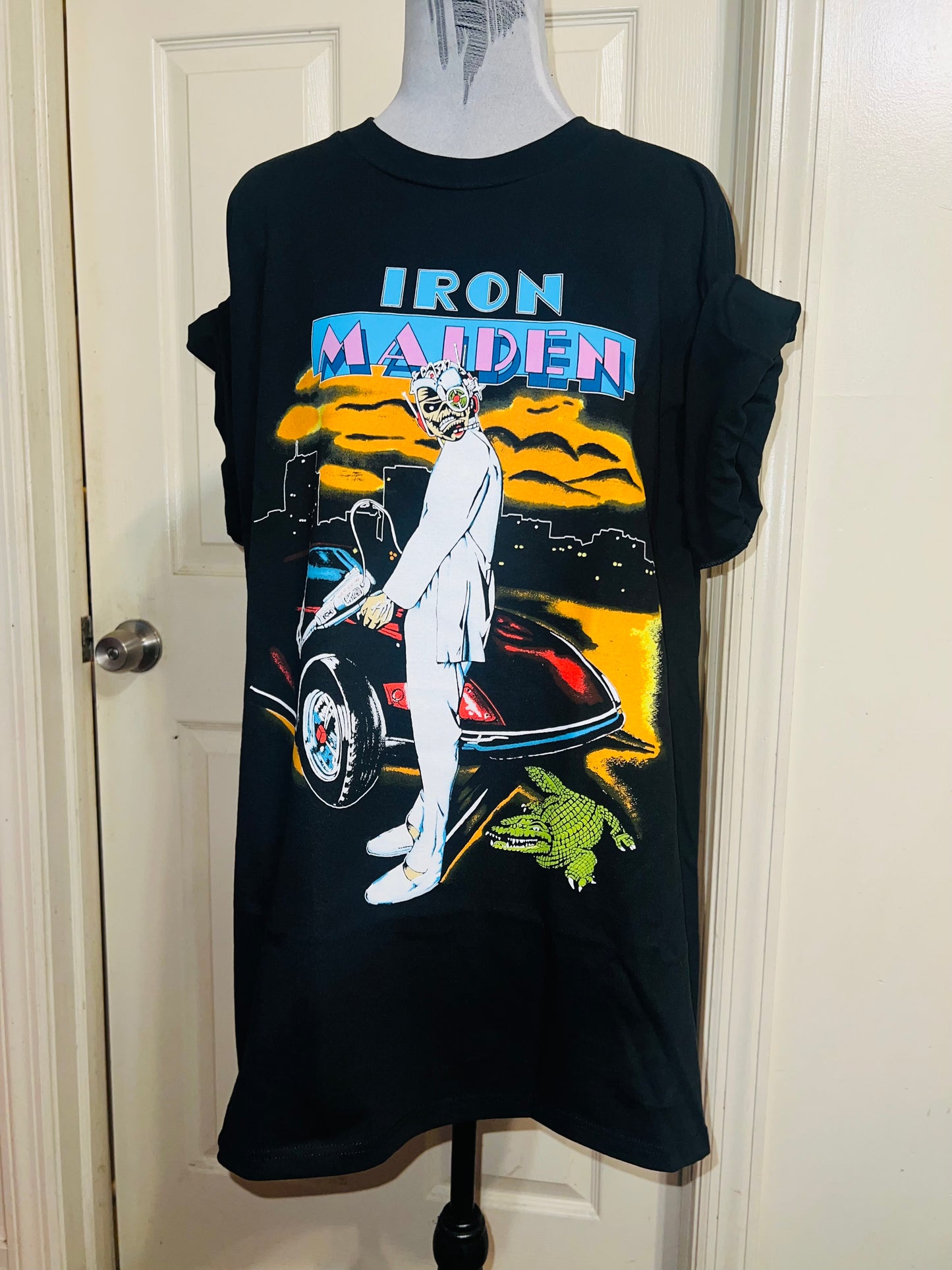 Iron Maiden Double Sided Oversized Distressed Tee