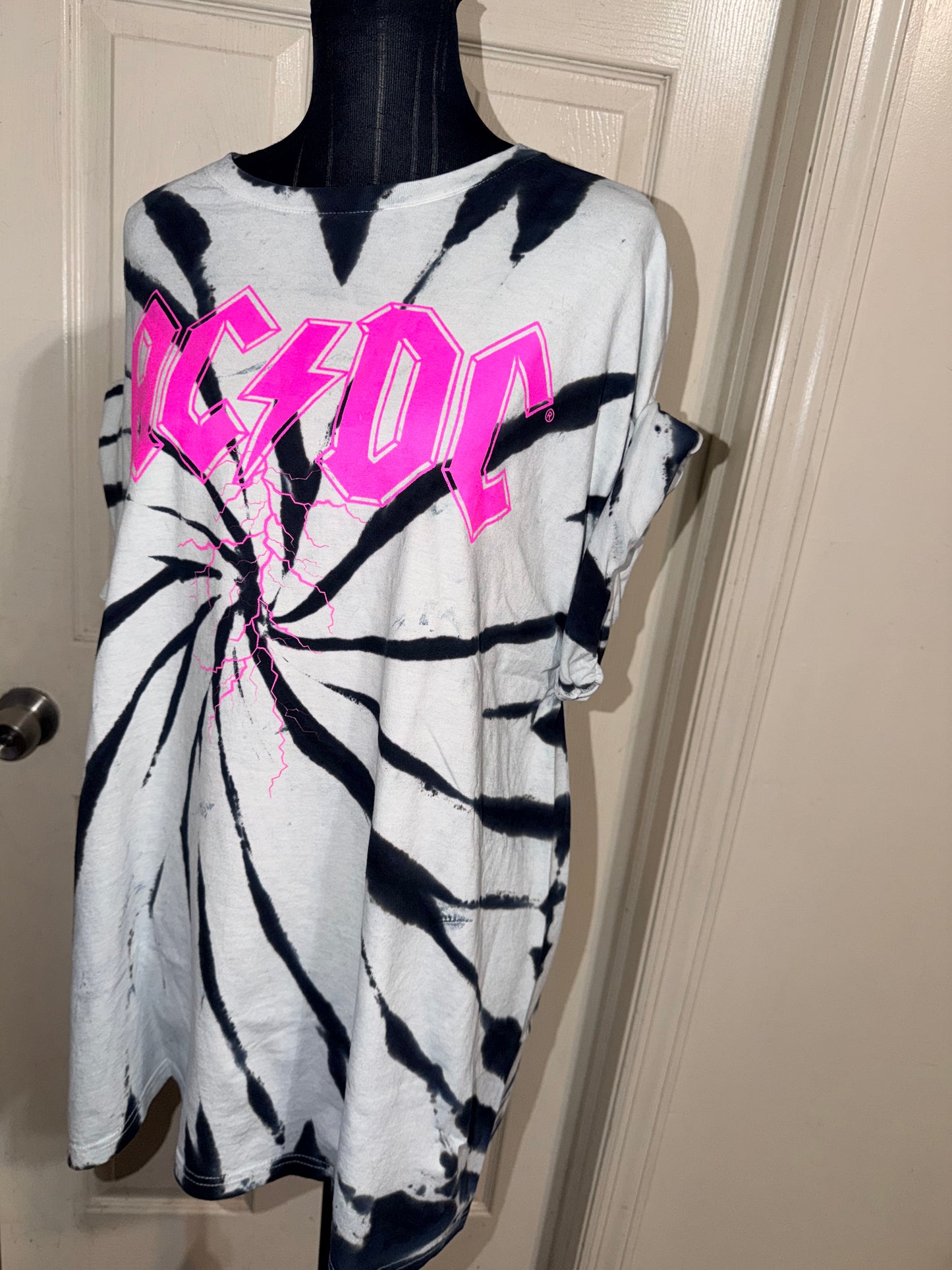 AC/DC Oversized Distressed Tee