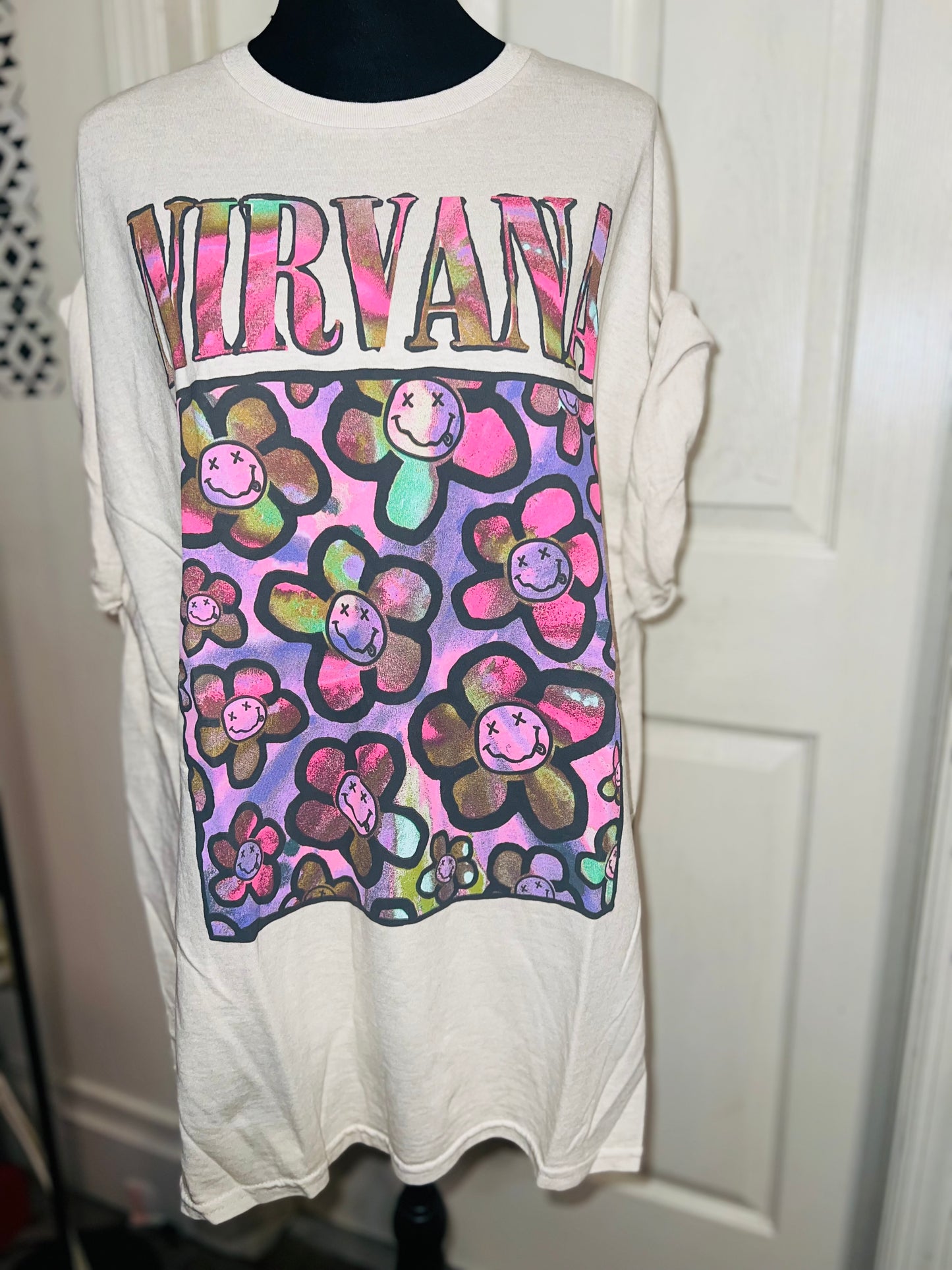 Nirvana Oversized Distressed Tee