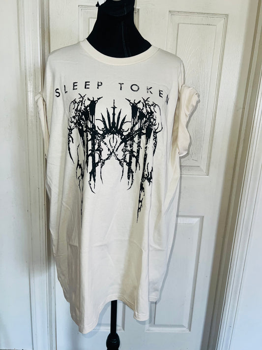 Sleep Token Oversized Distressed Tee
