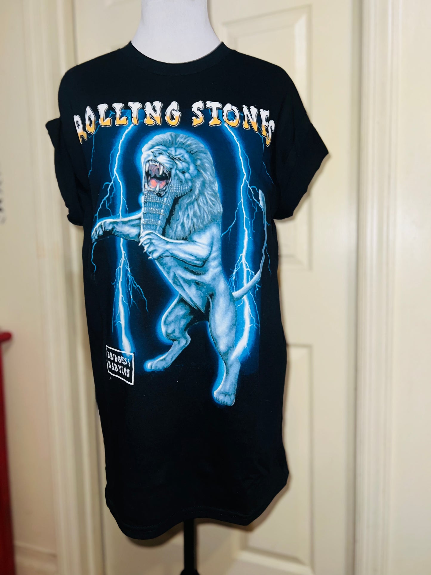 The Rolling Stones Bridges to Babylon Oversized Distressed Tee