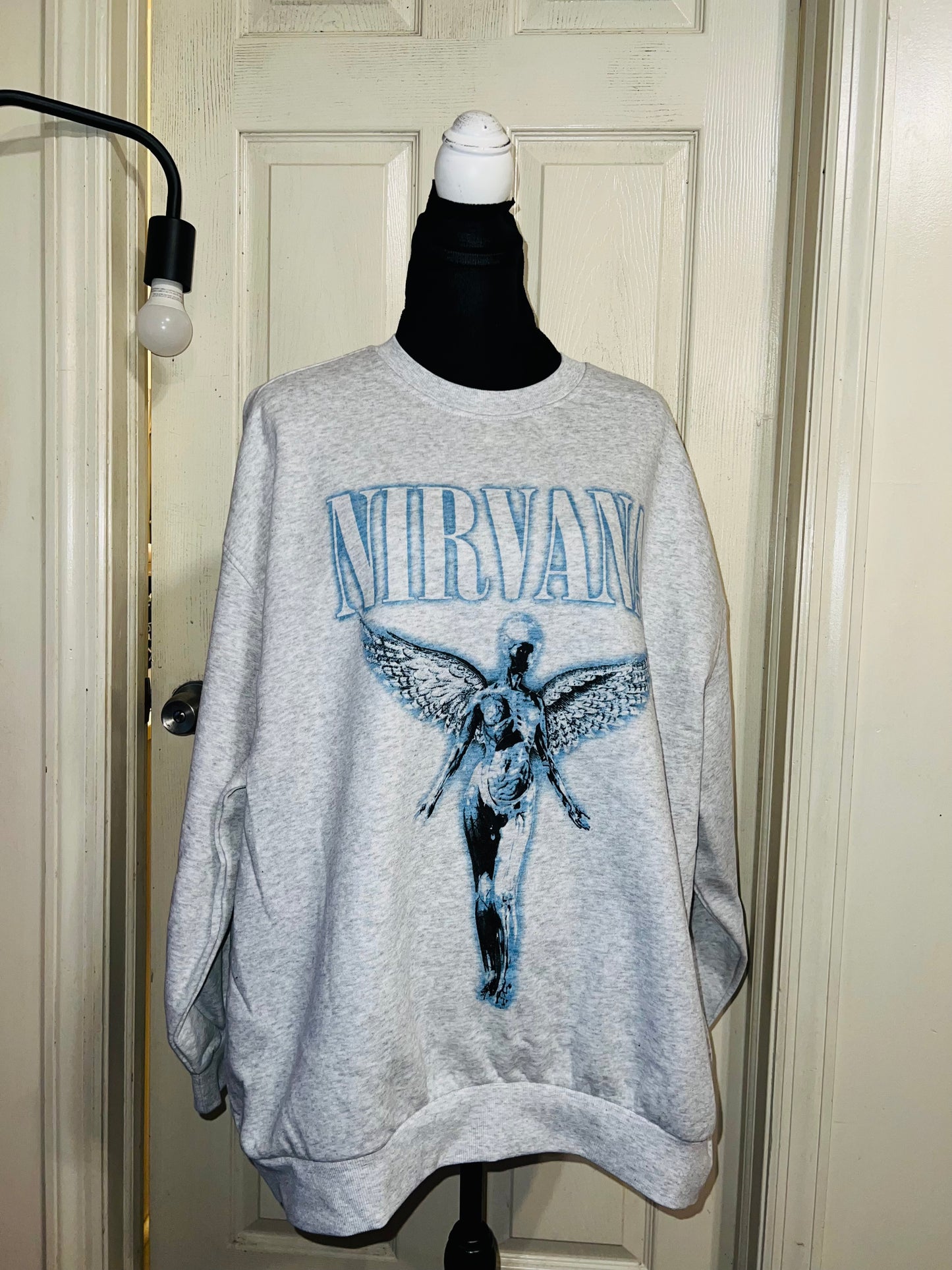 Nirvana Oversized Distressed Sweatshirt