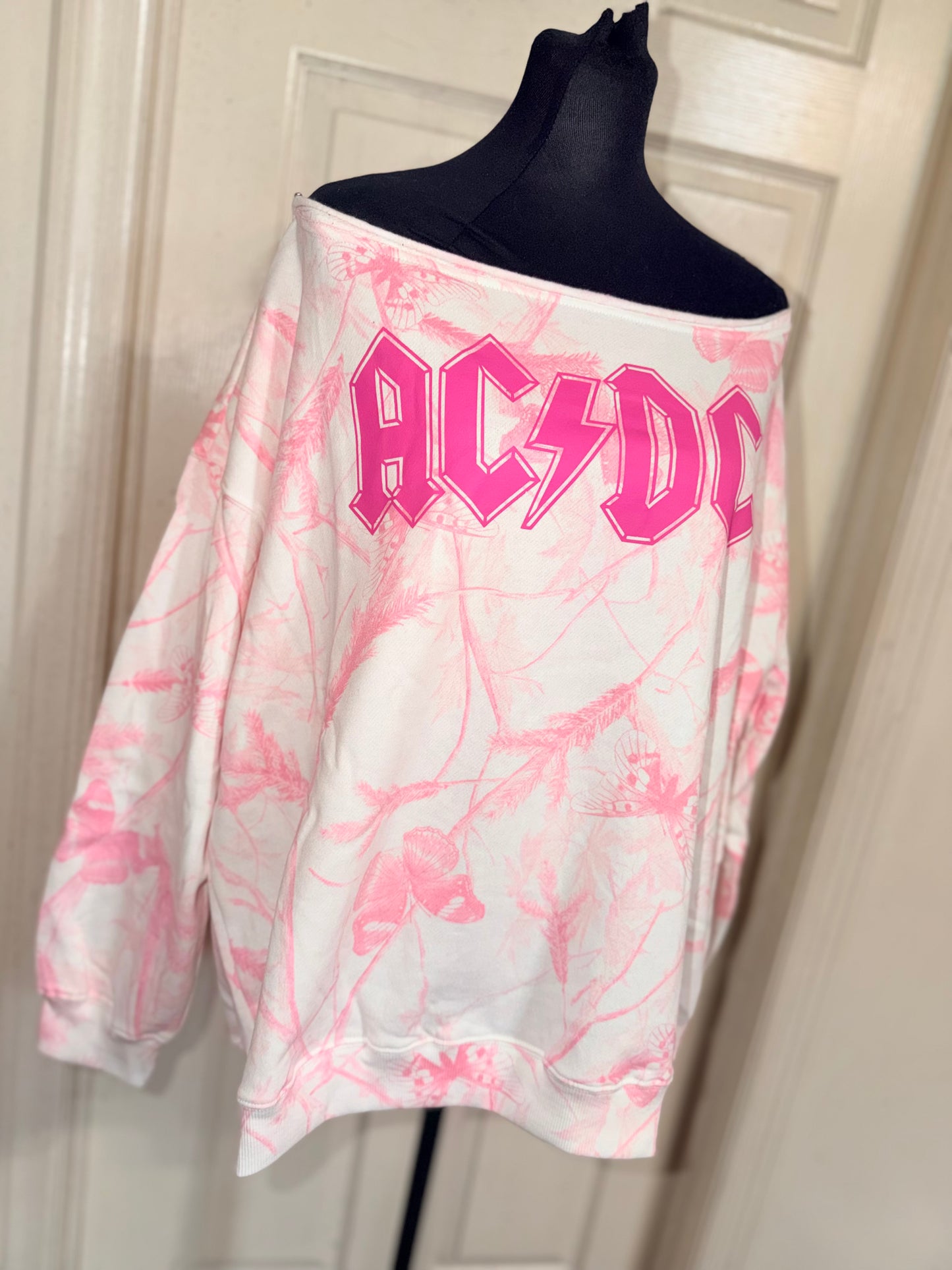 AC/DC OFTS Oversized Distressed Sweatshirt