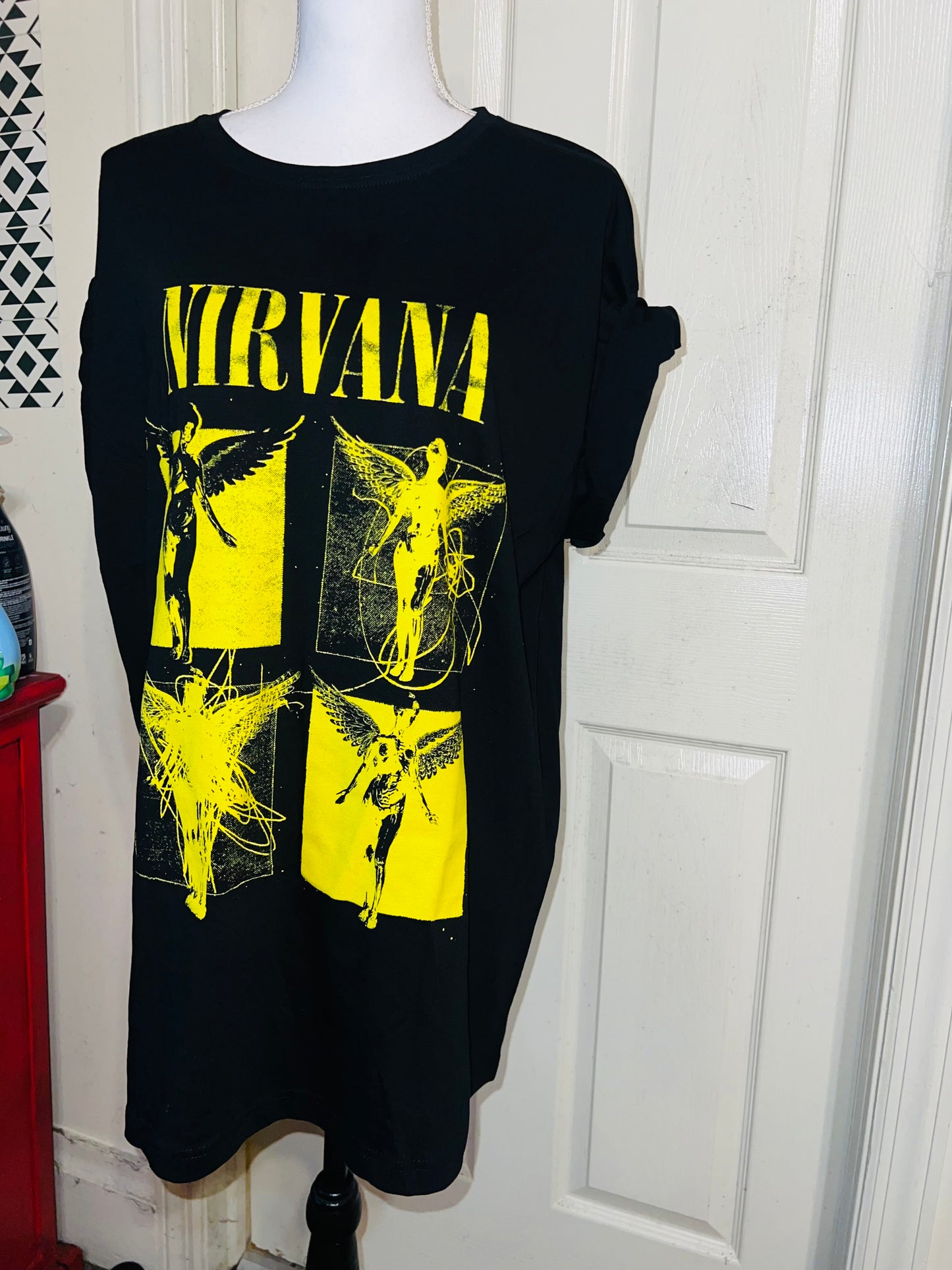 Nirvana “In Utero” Oversized Distressed Tee