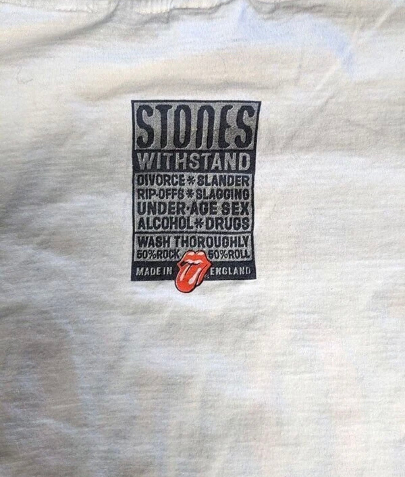 The Rolling Stones Vintage Double Sided Oversized Distressed Tee