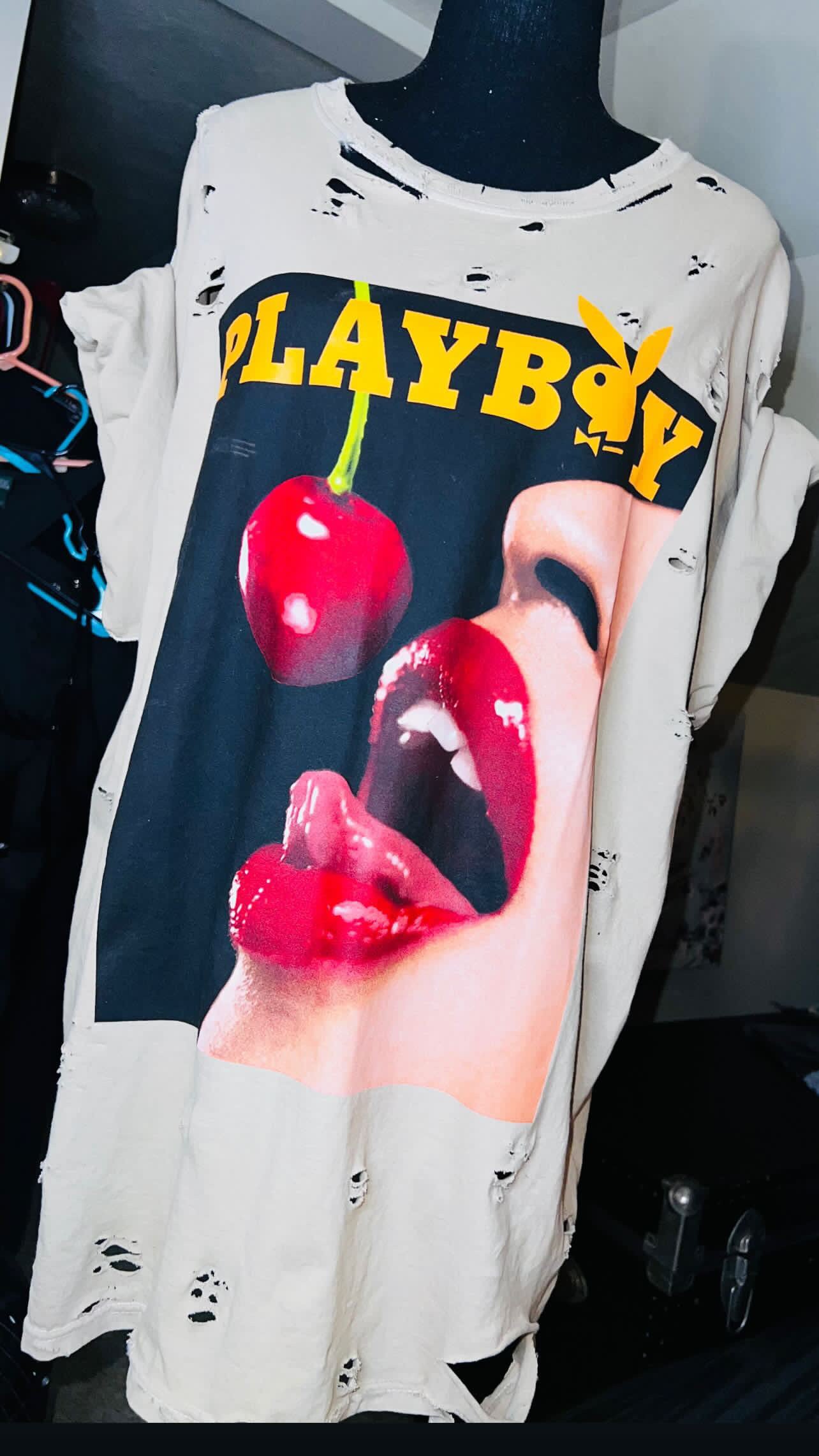 Playboy Vintage Cover Oversized Distressed Tee