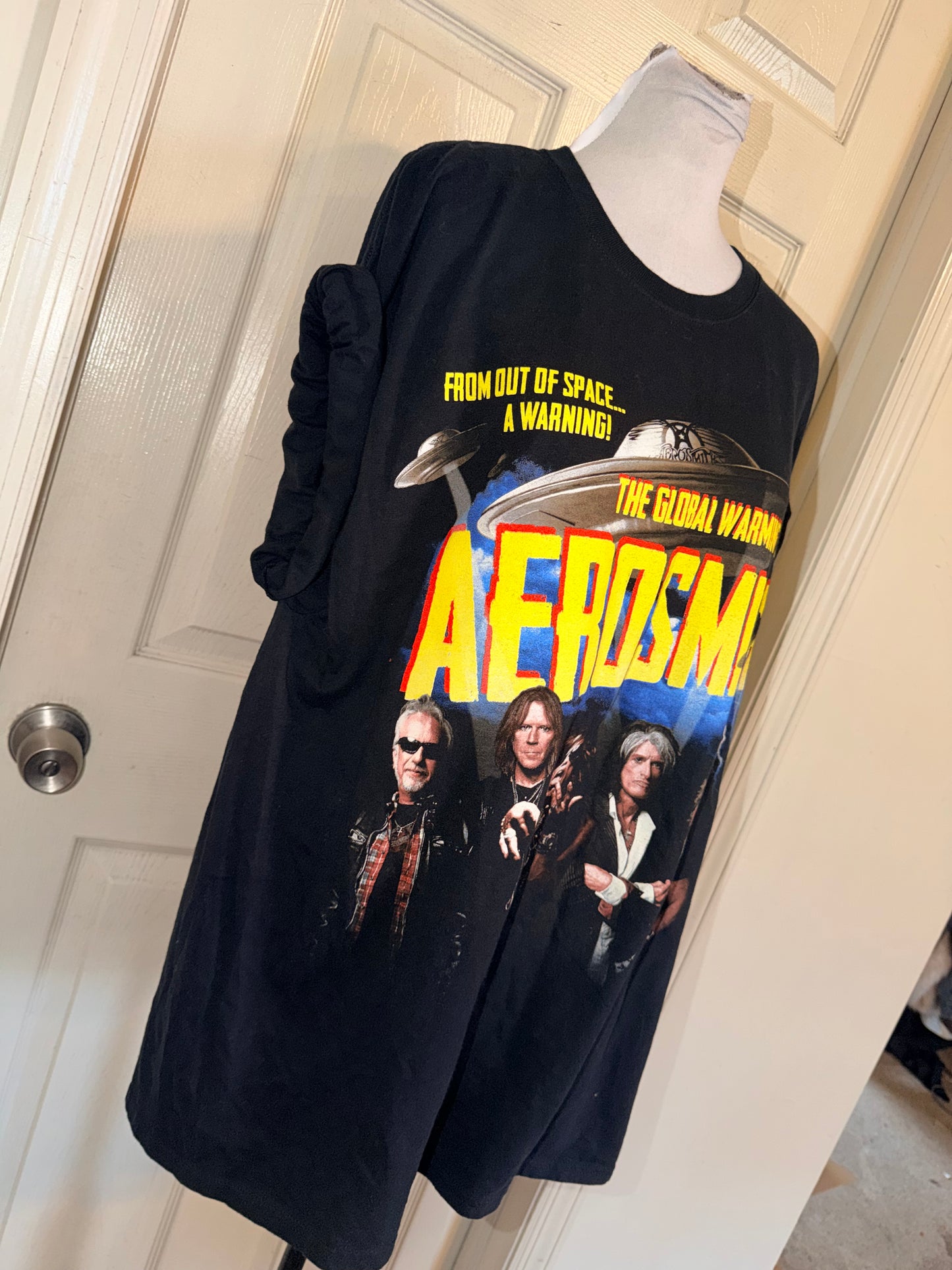 Aerosmith Double Sided Vintage Oversized Distressed Tee