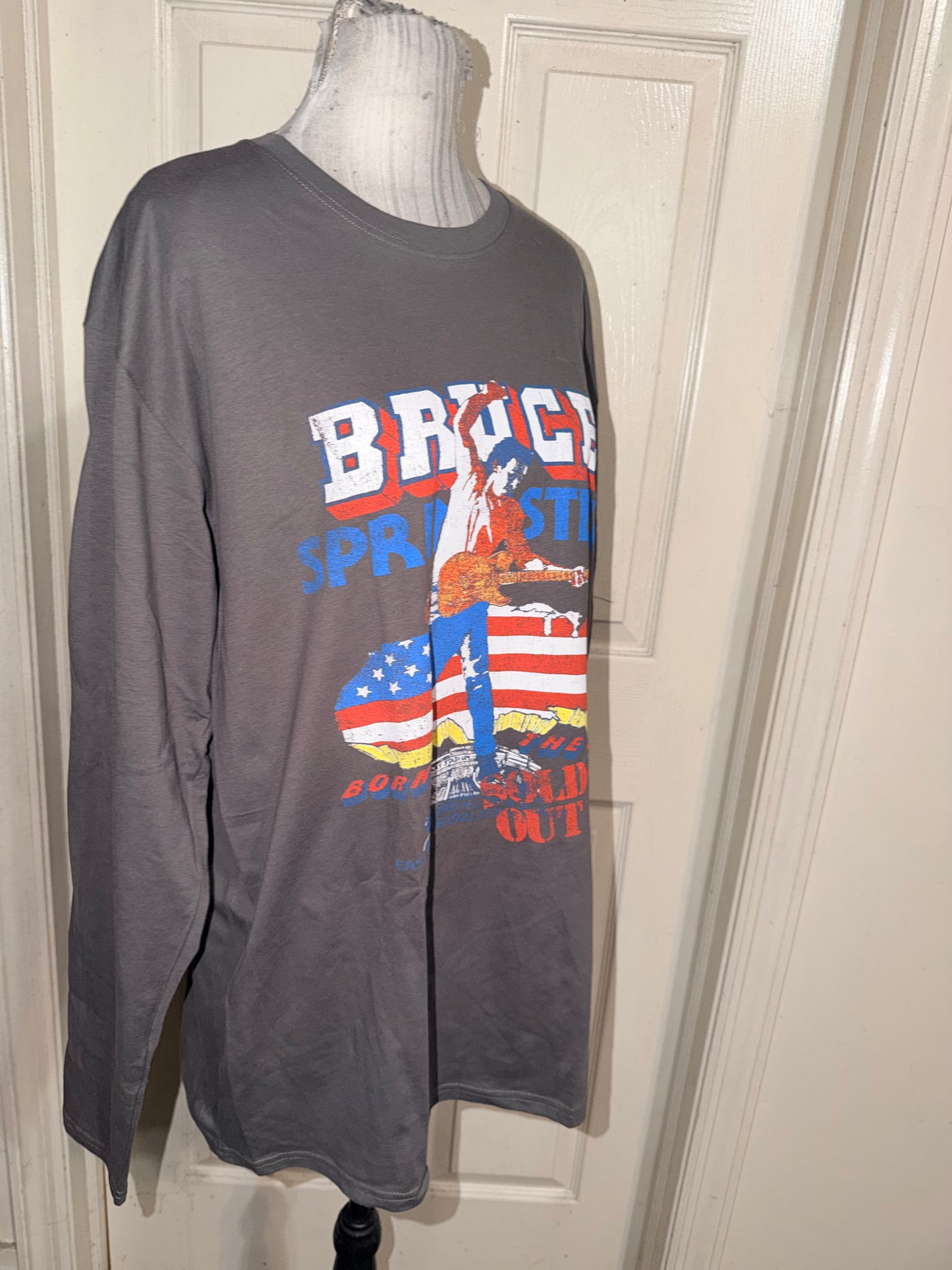 Bruce Springsteen Oversized Distressed Long Sleeve Tee