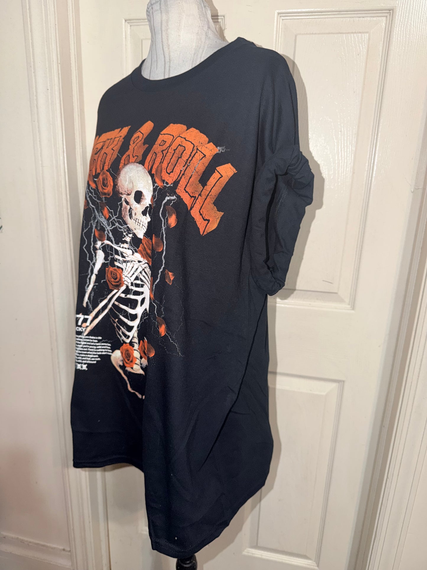 Rock n’ Roll Graphic Oversized Distressed Tee