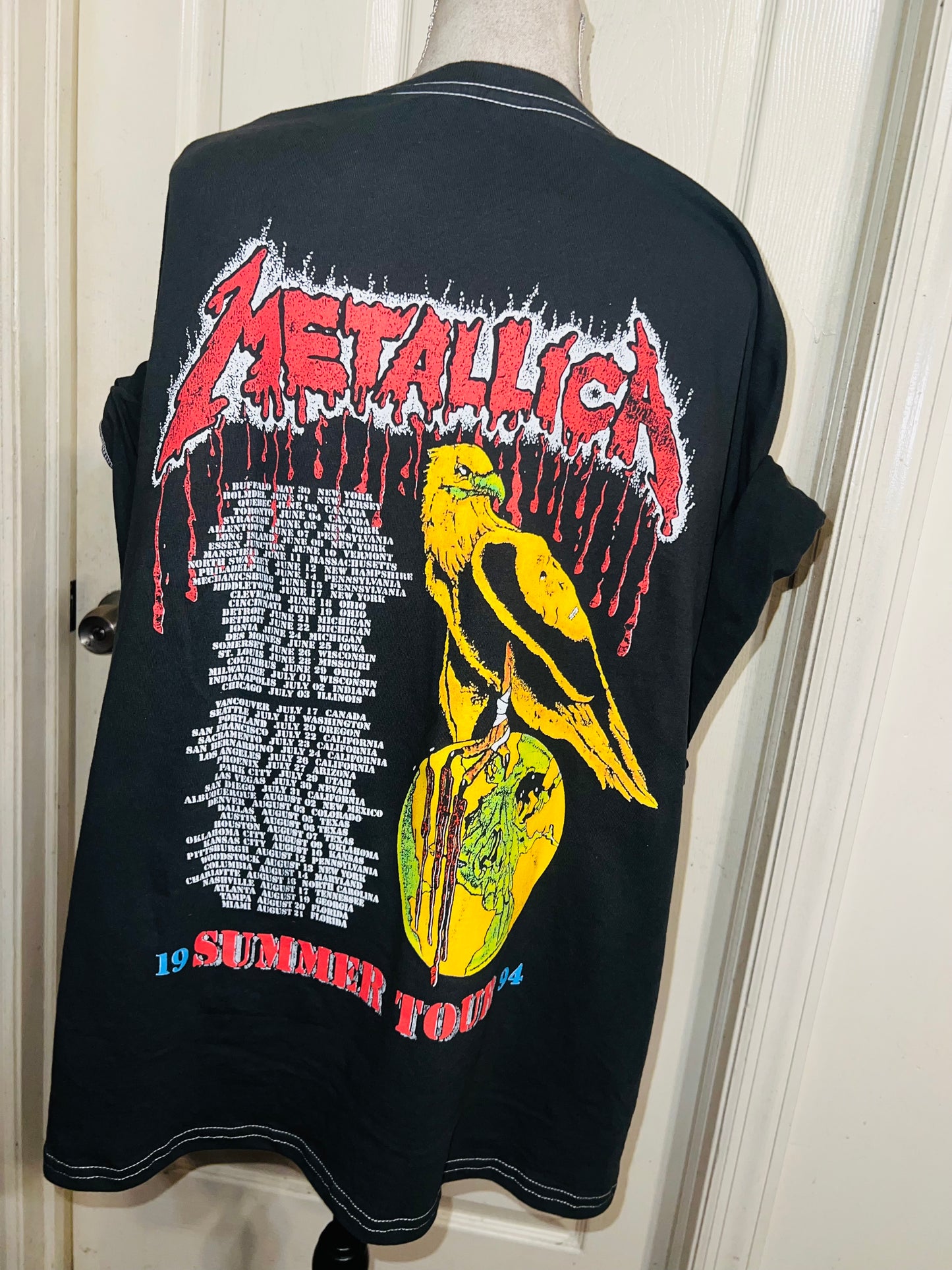Metallica Double Sided Oversized Distressed Tee