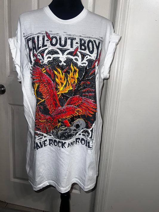 Fall Out Boy Oversized Distressed Tee