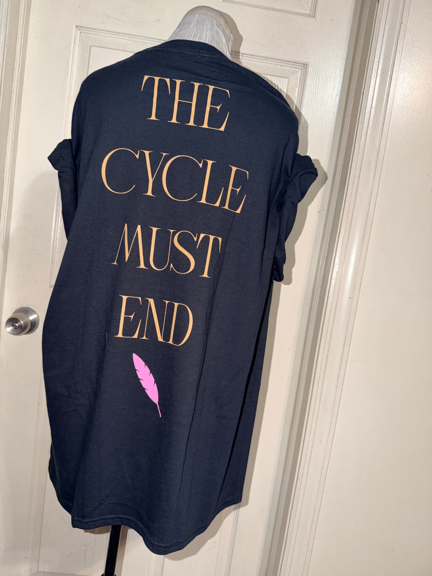 Sleep Token Double Sided Oversized Distressed Tee