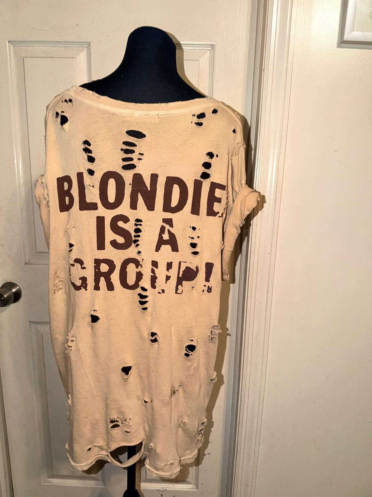 Blondie Double Sided Oversized Distressed Tee (as is)