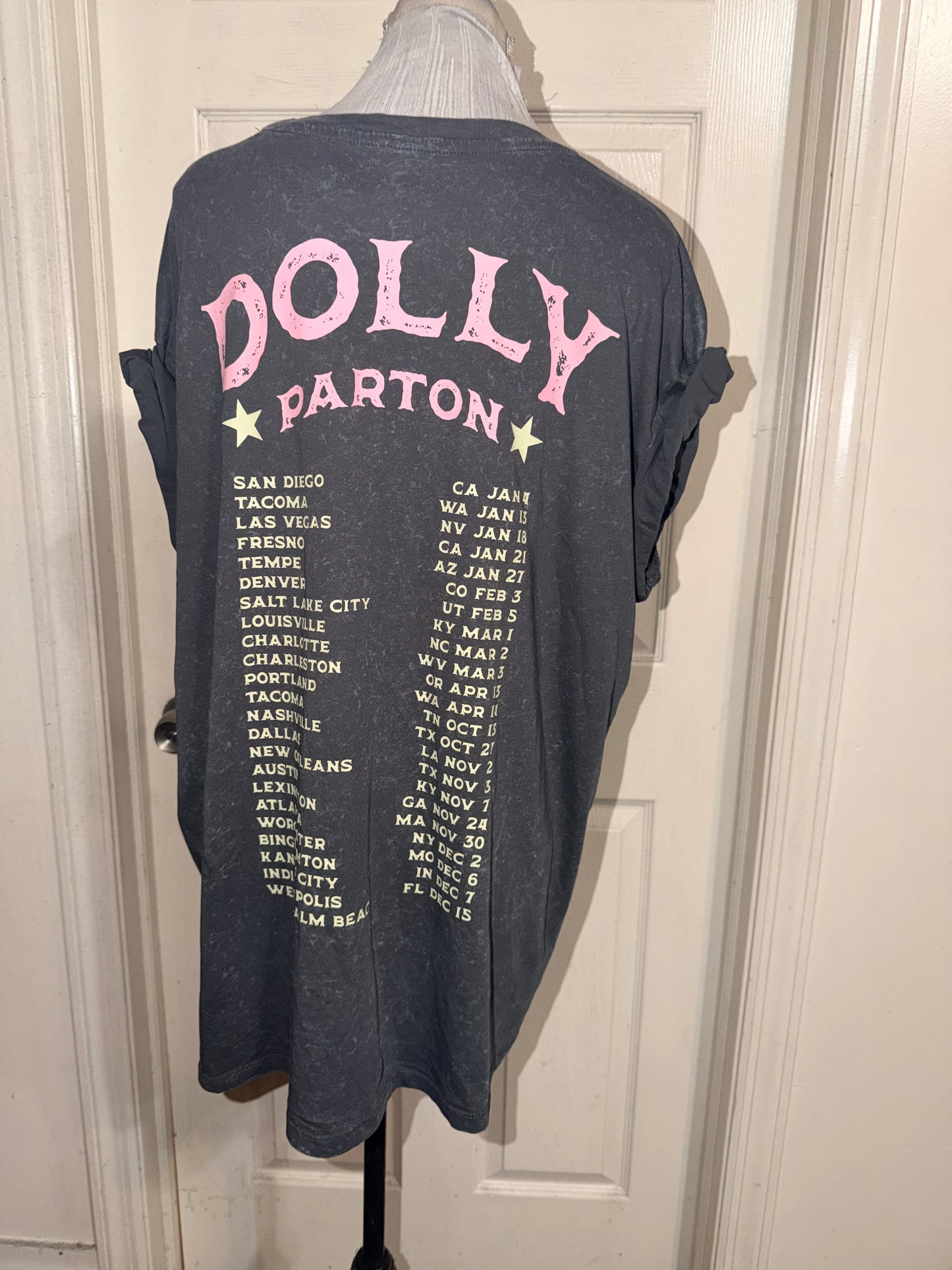 Dolly Parton Double Sided Oversized Distressed Tee