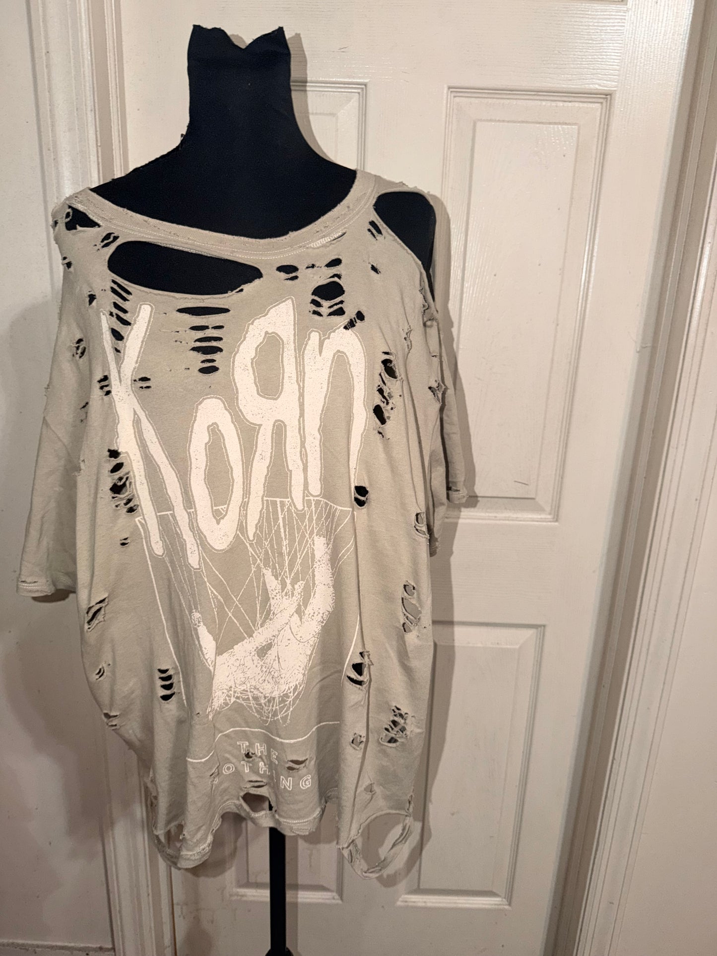 Korn Oversized Distressed Tee