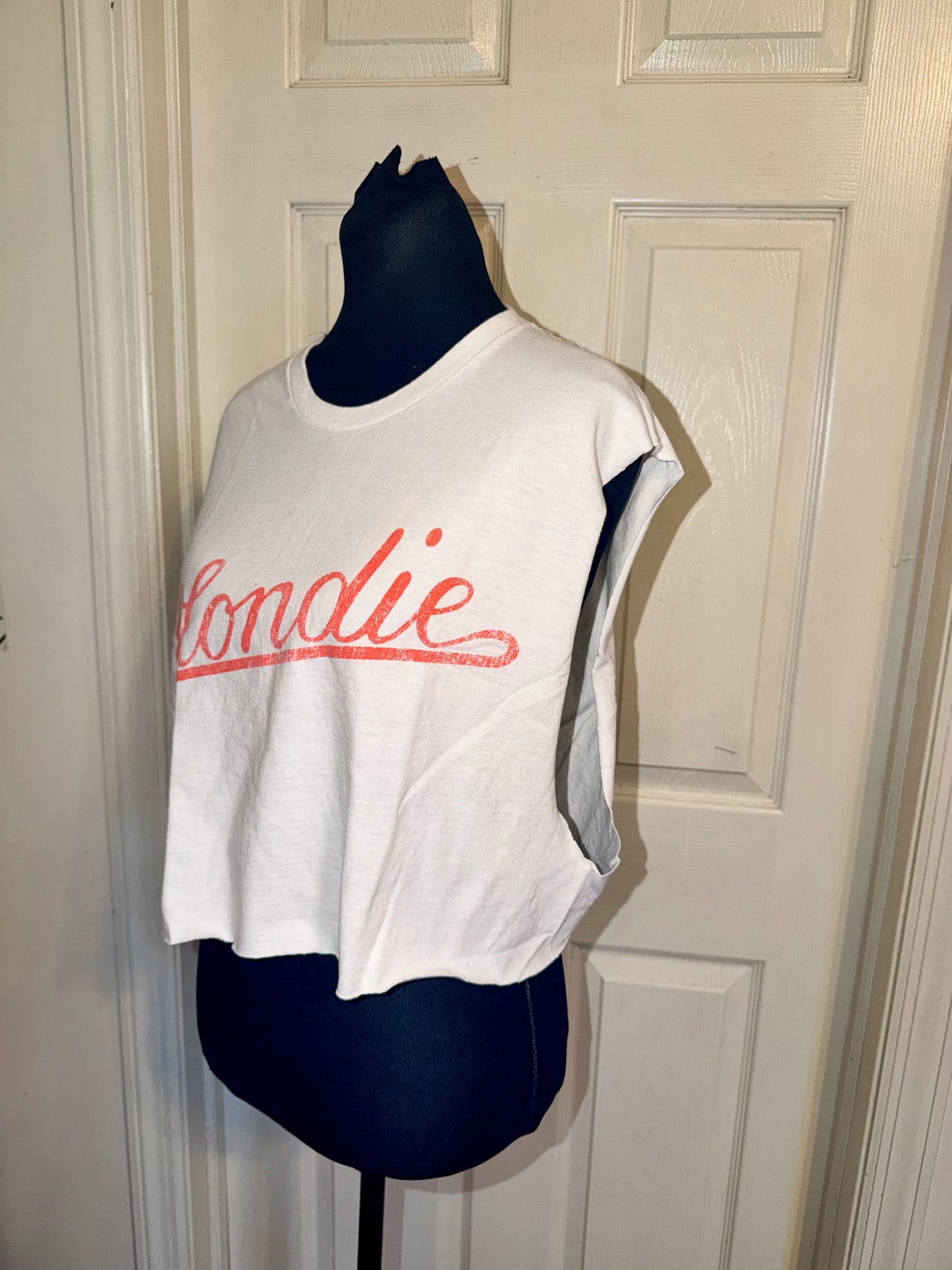 Blondie Oversized Distressed Cropped Tank