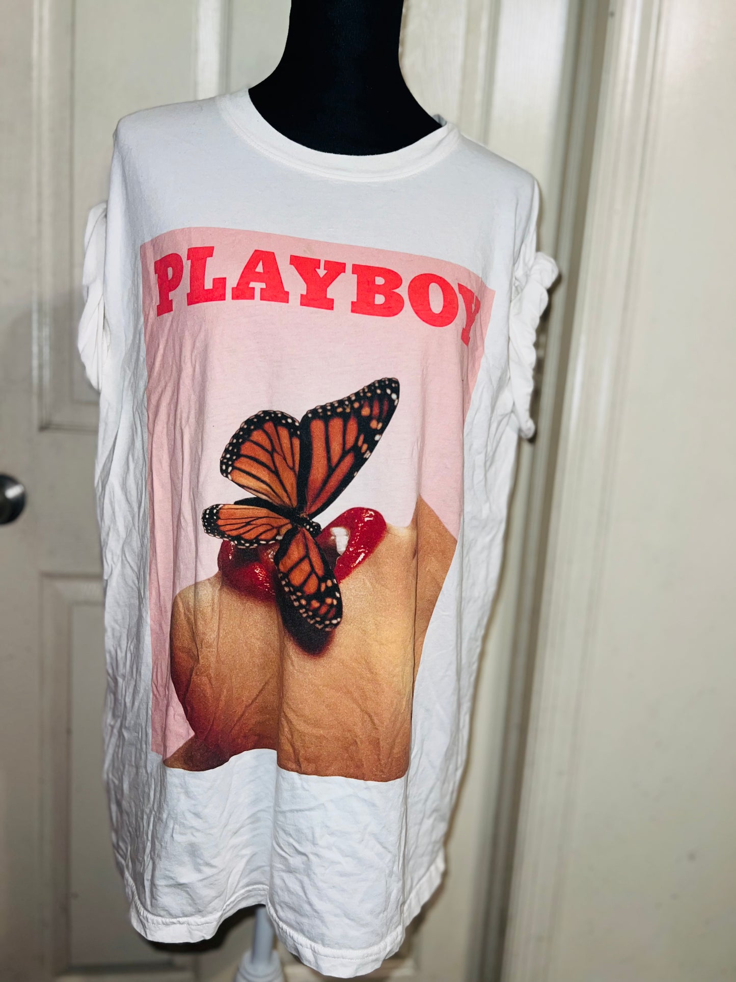 Playboy Oversized Distressed Tee