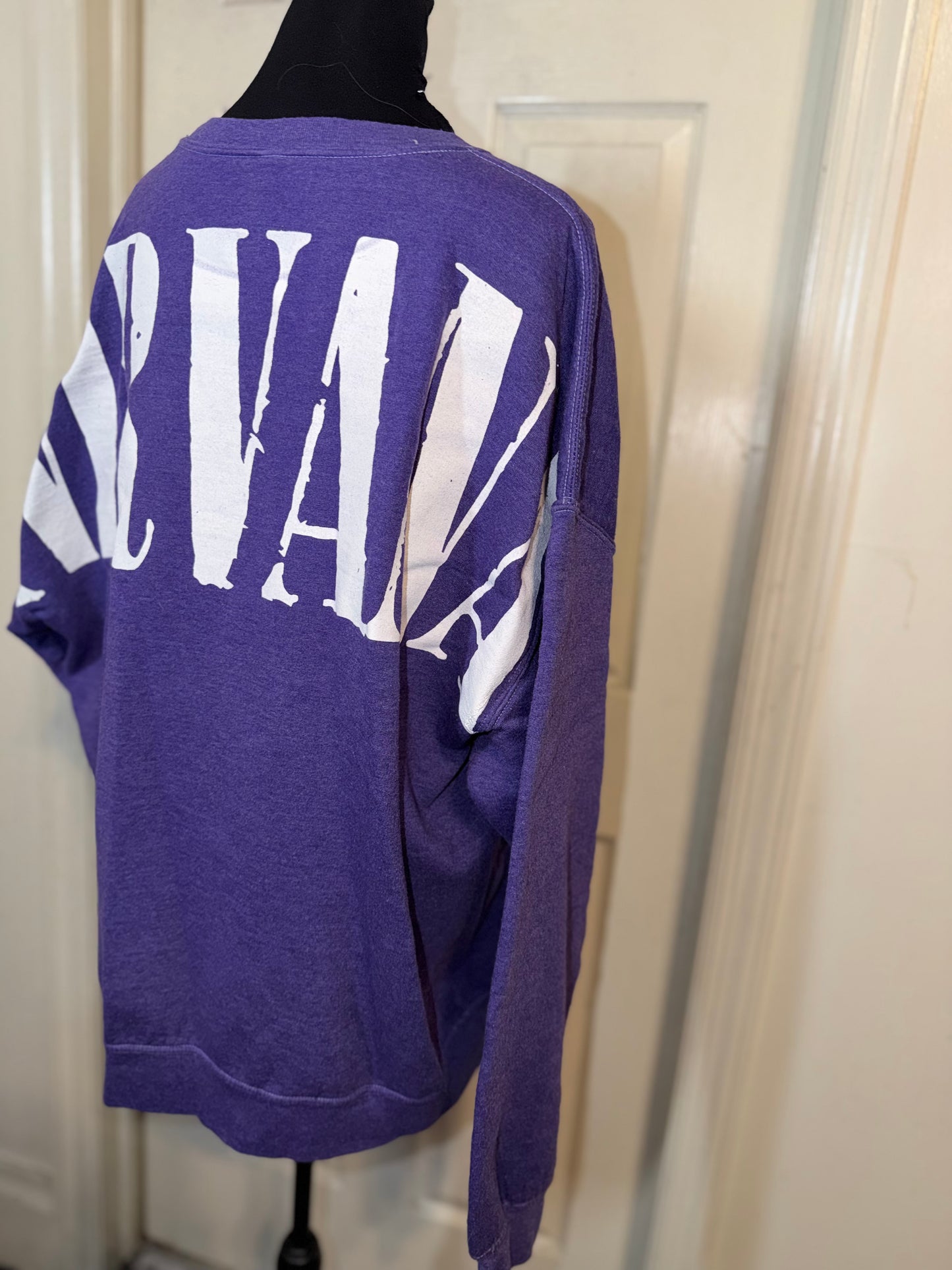 Nirvana Double Sided Oversized Distressed Sweatshirt