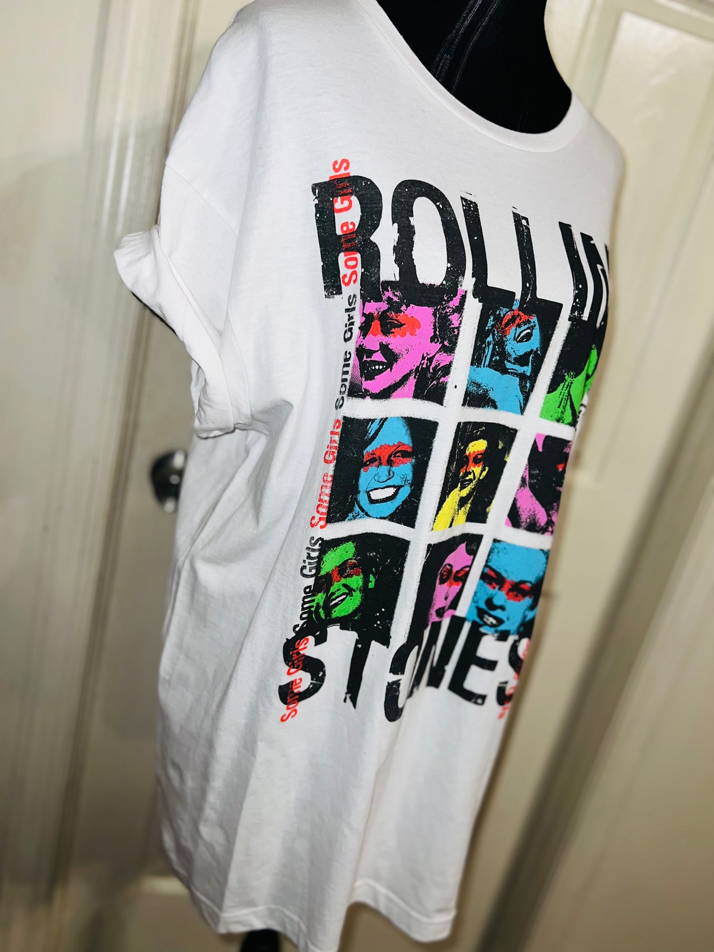 Rolling Stones “Some Girls” Distressed Oversized Tee