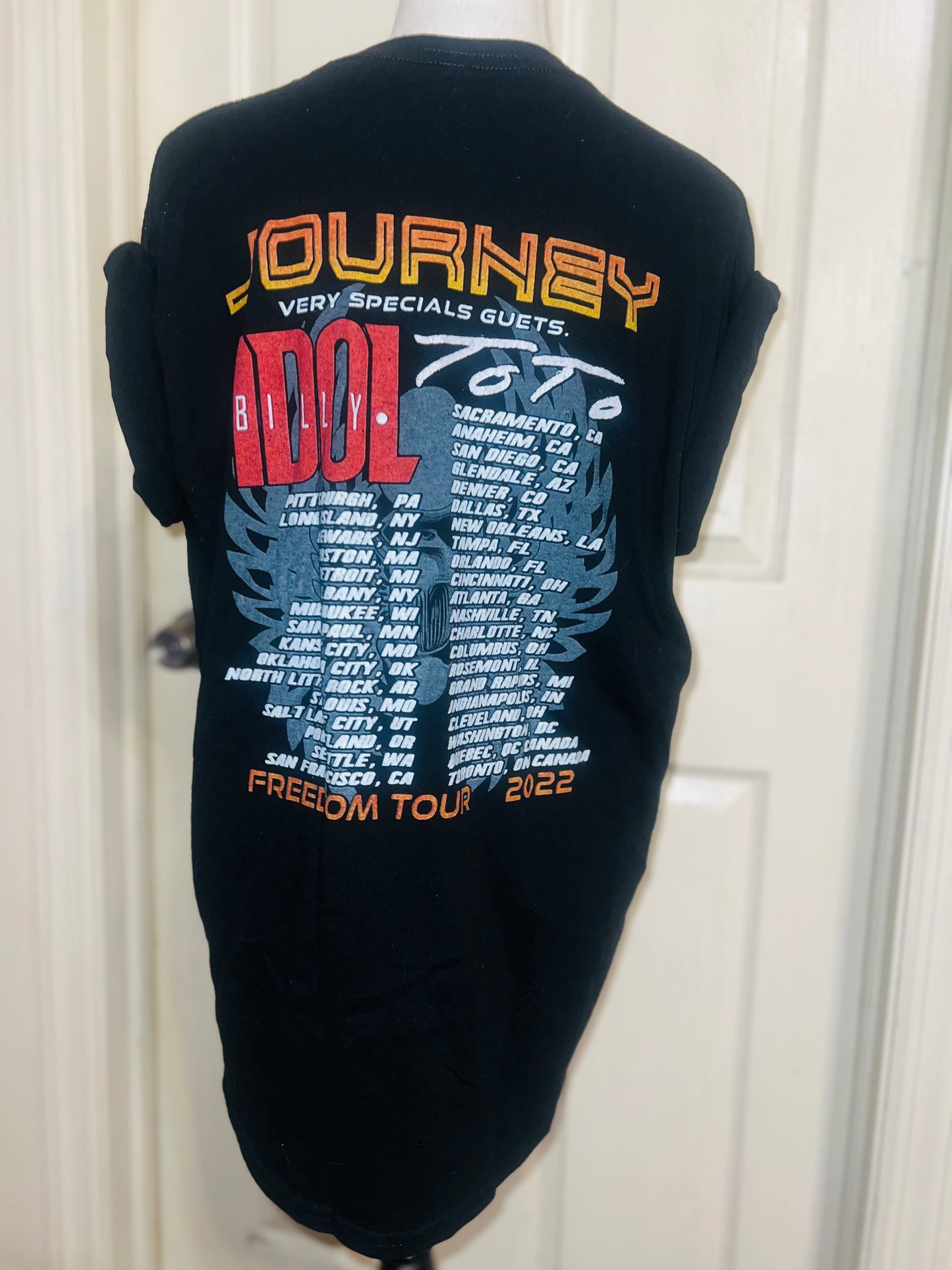 Journey (ft. Toto & Billy Idol) Oversized Distressed Tee