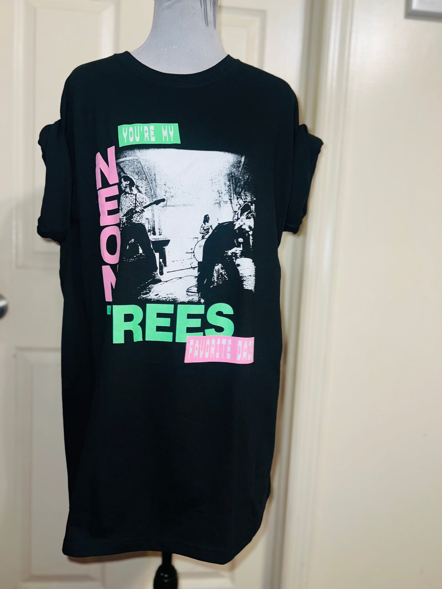 Neon Trees Oversized Distressed Tee