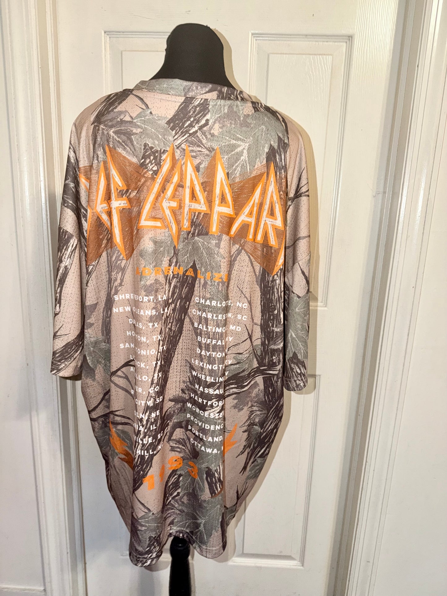 Def Leppard Double Sided Oversized Jersey Tee