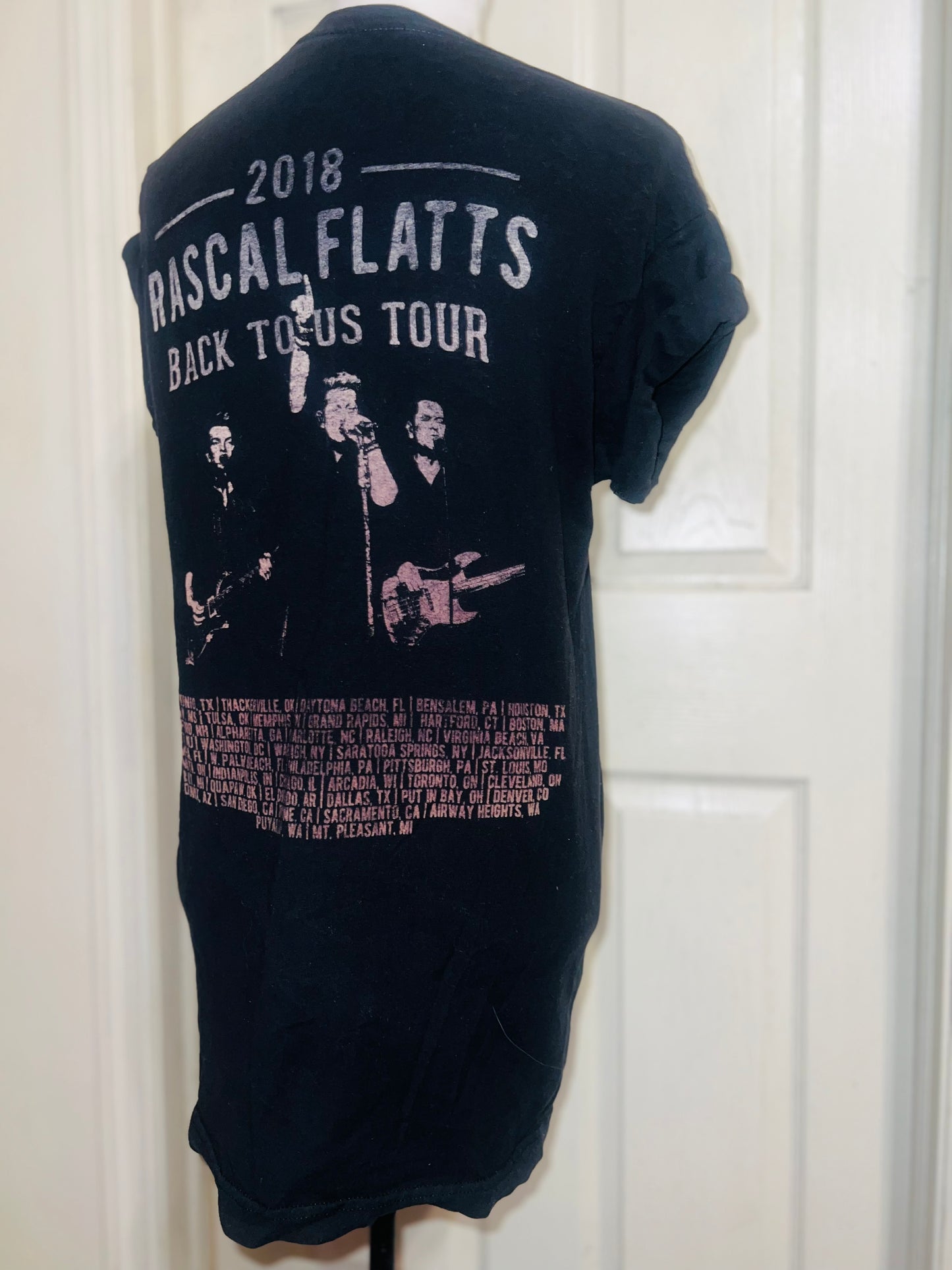 Rascal Flatts Double Sided Oversized Distressed Tee