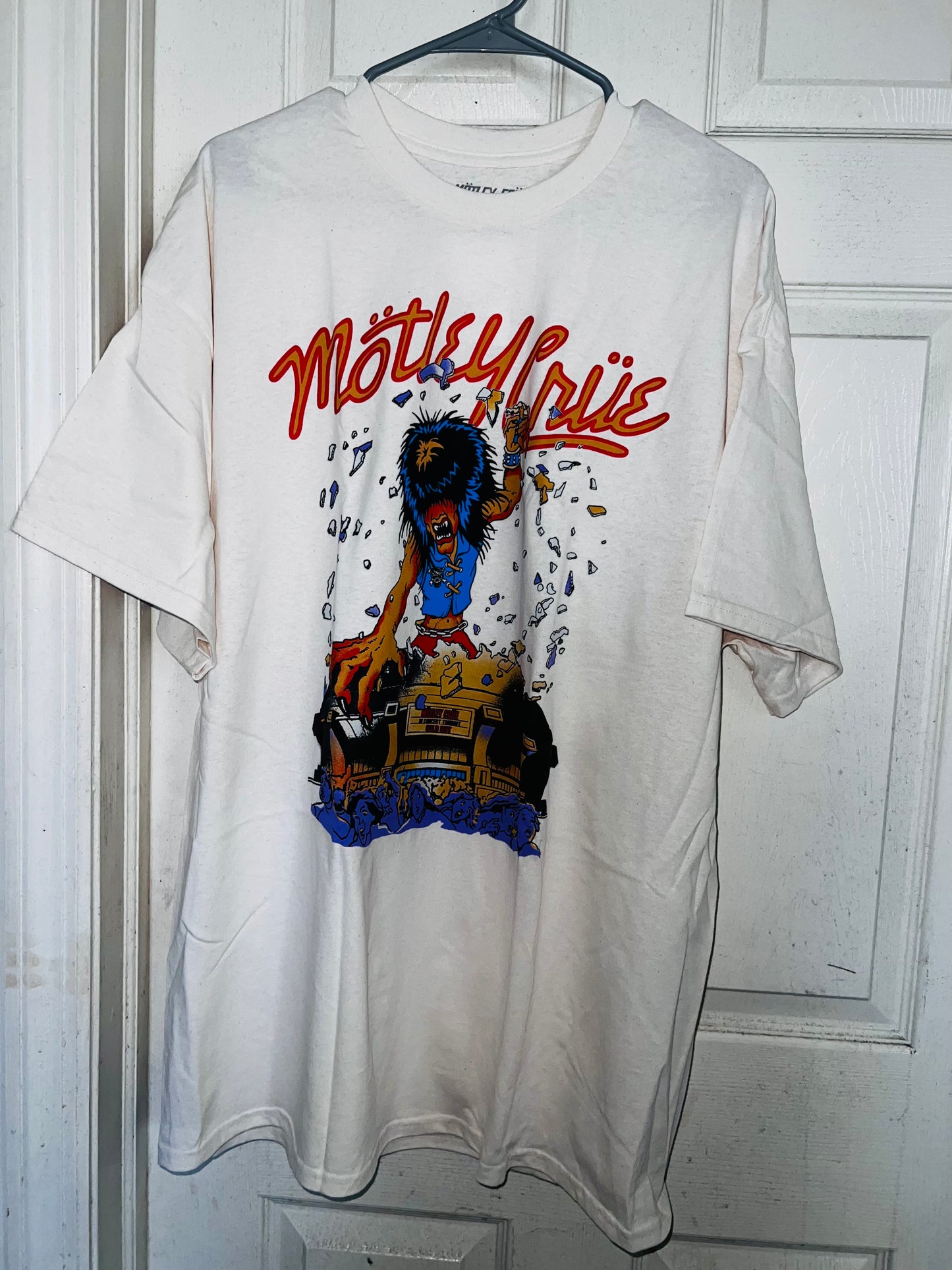 Motley Crue Tour Double Sided  Oversized Distressed Tee