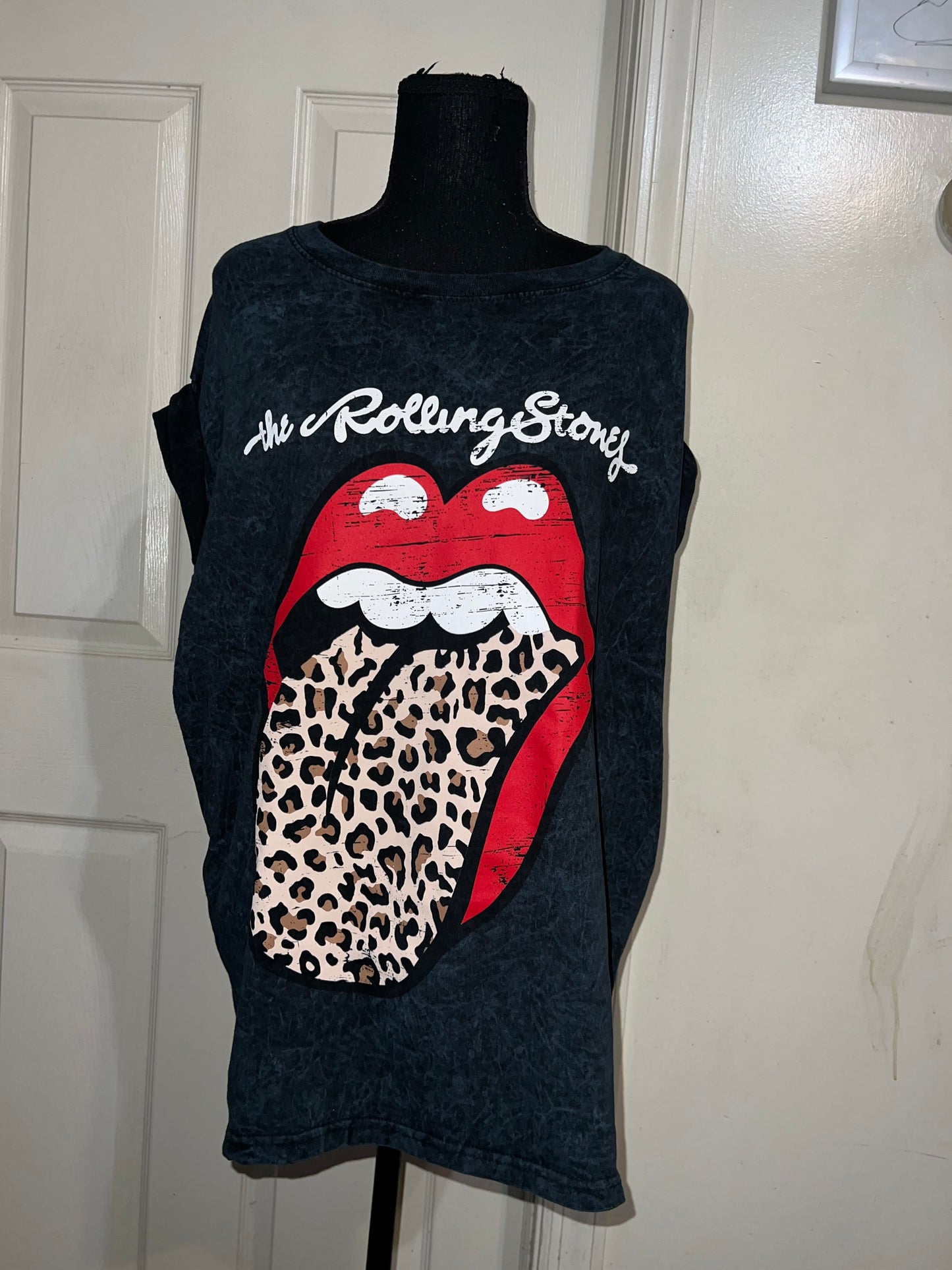 The Rolling Stones Cheetah Oversized Distressed Tee