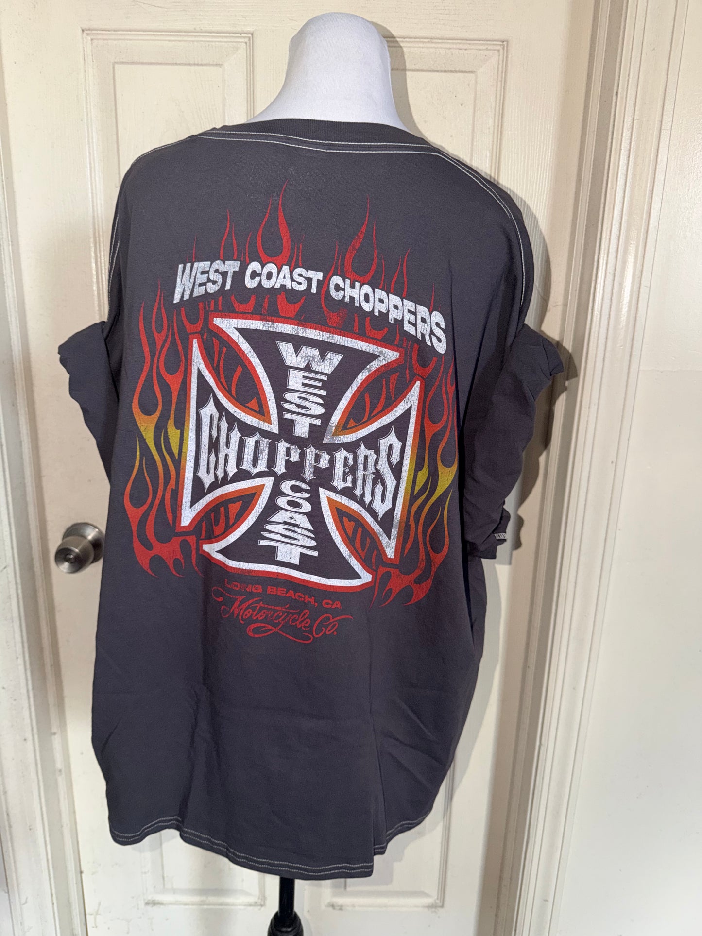 West Coast Choppers Double Sided Oversized Distressed Tre