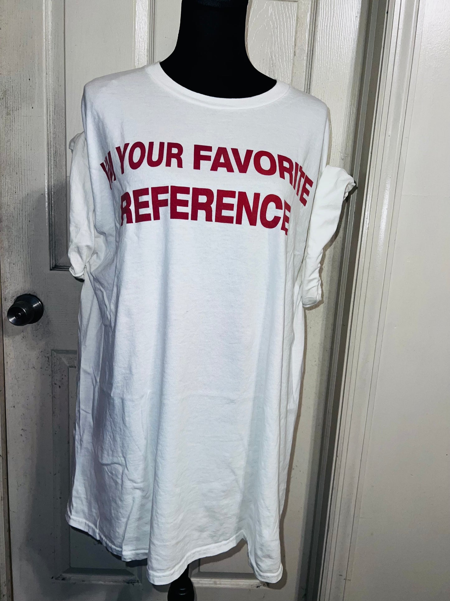 Charli XCX Favorite Reference Oversized Distressed Tee