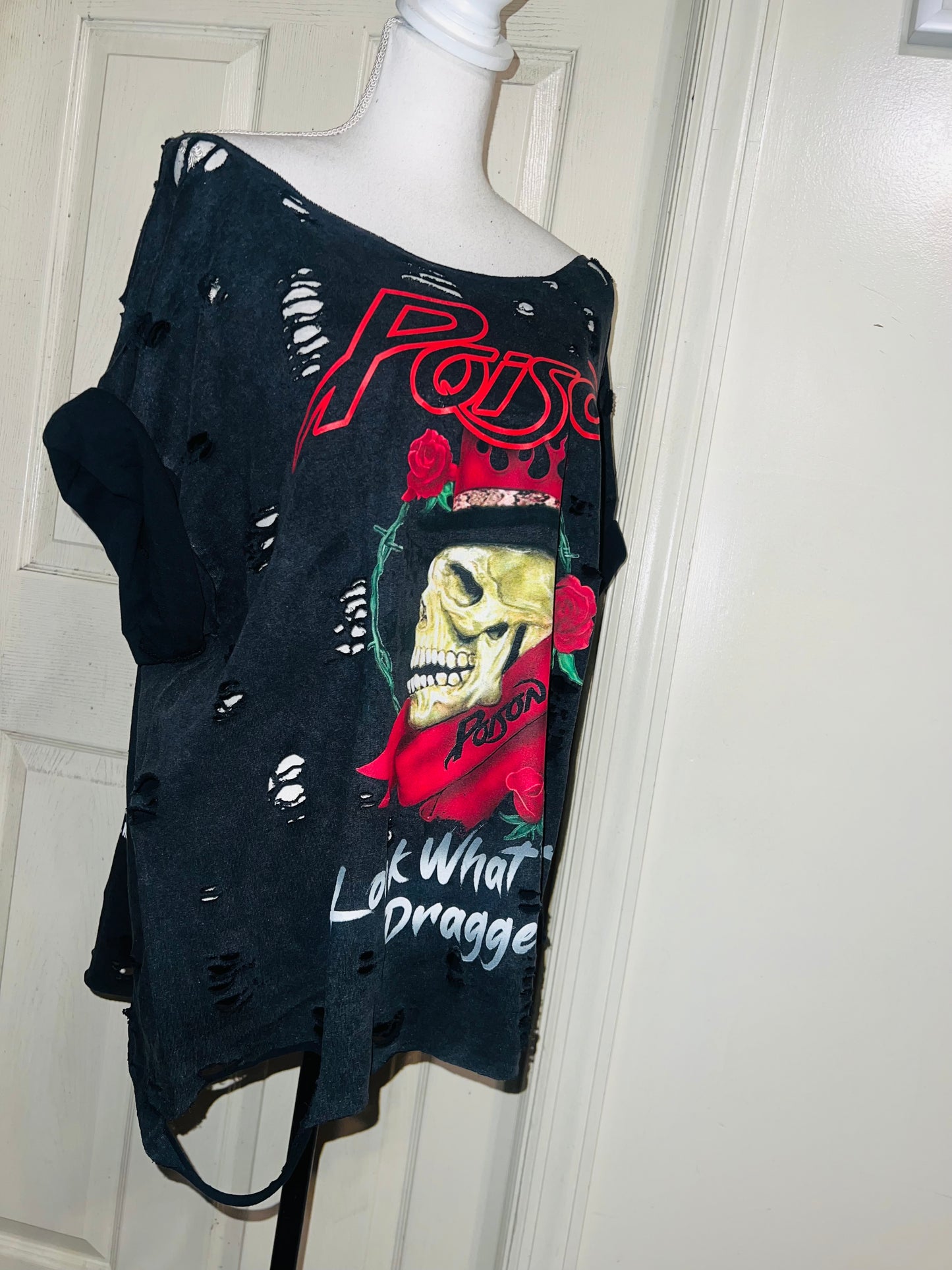 Poison Double Sided Oversized Distressed Tee