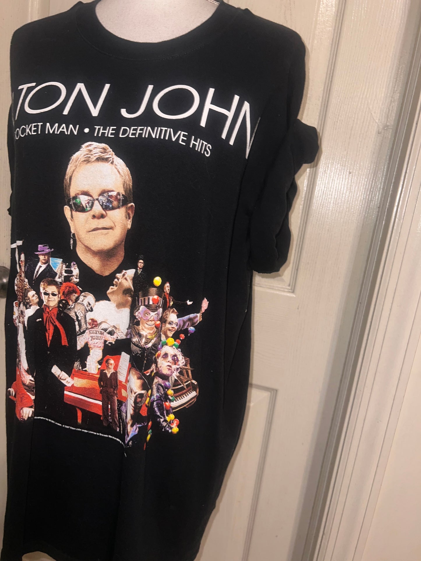 Elton John Vintage Double Sided Oversized Distressed Tee