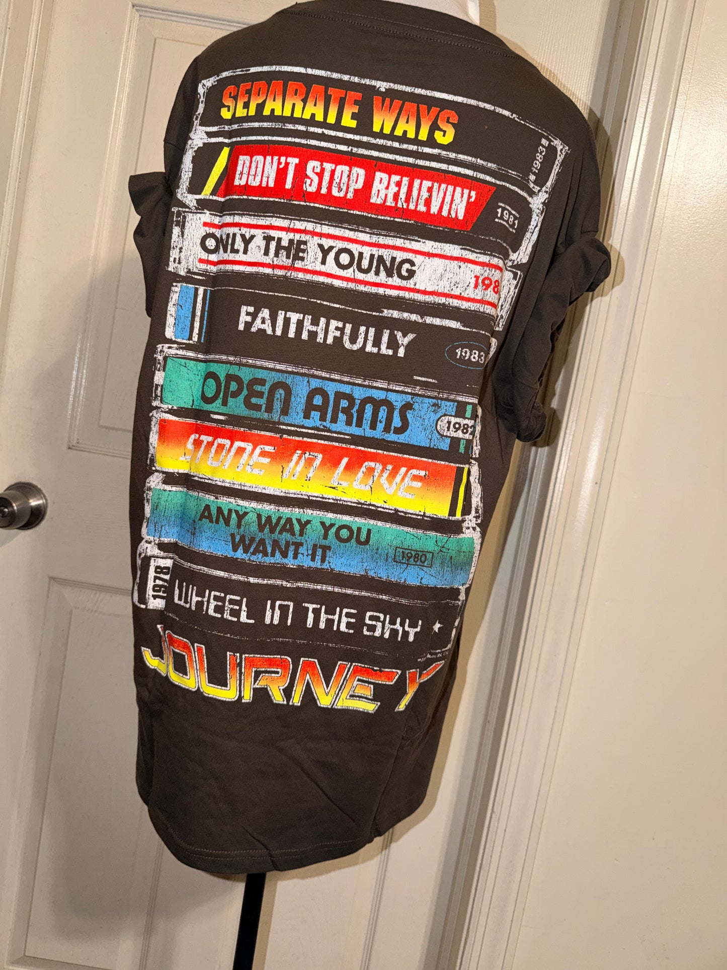 Journey Double Sided Oversized Distressed Tee