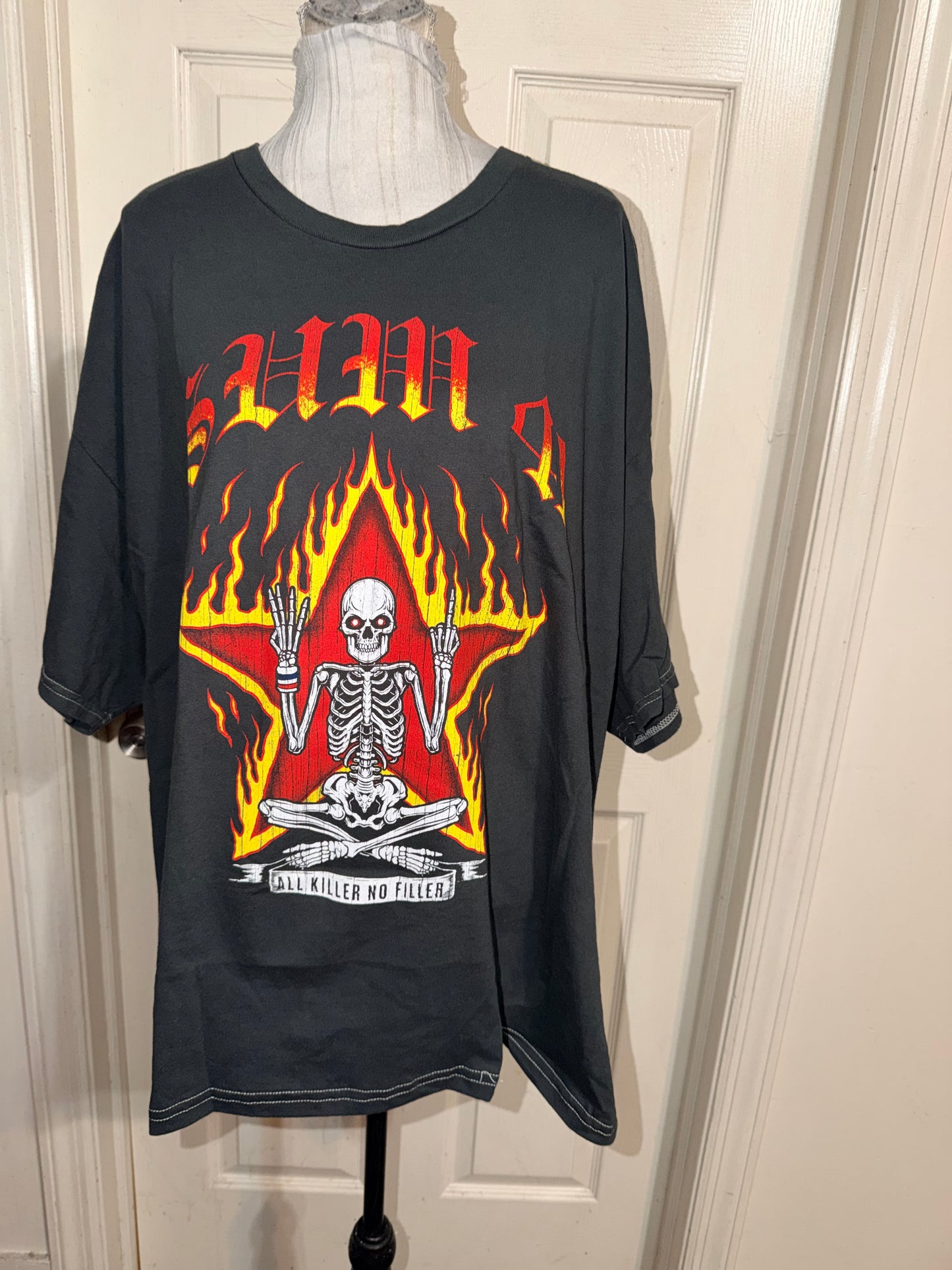 Sum 41 Double Sided Oversized Distressed Tee