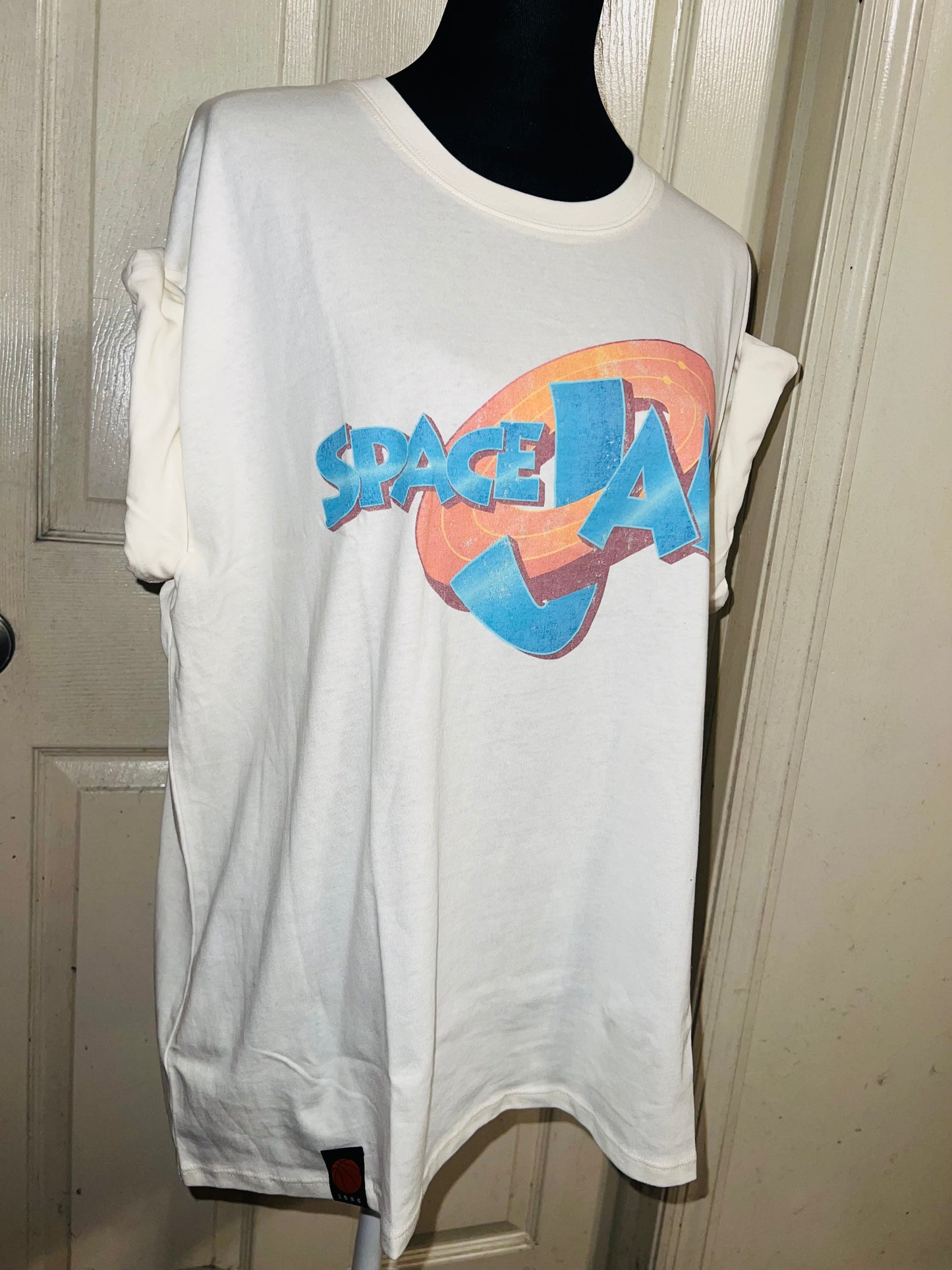 Space Jam Oversized Distressed Oversized Tee