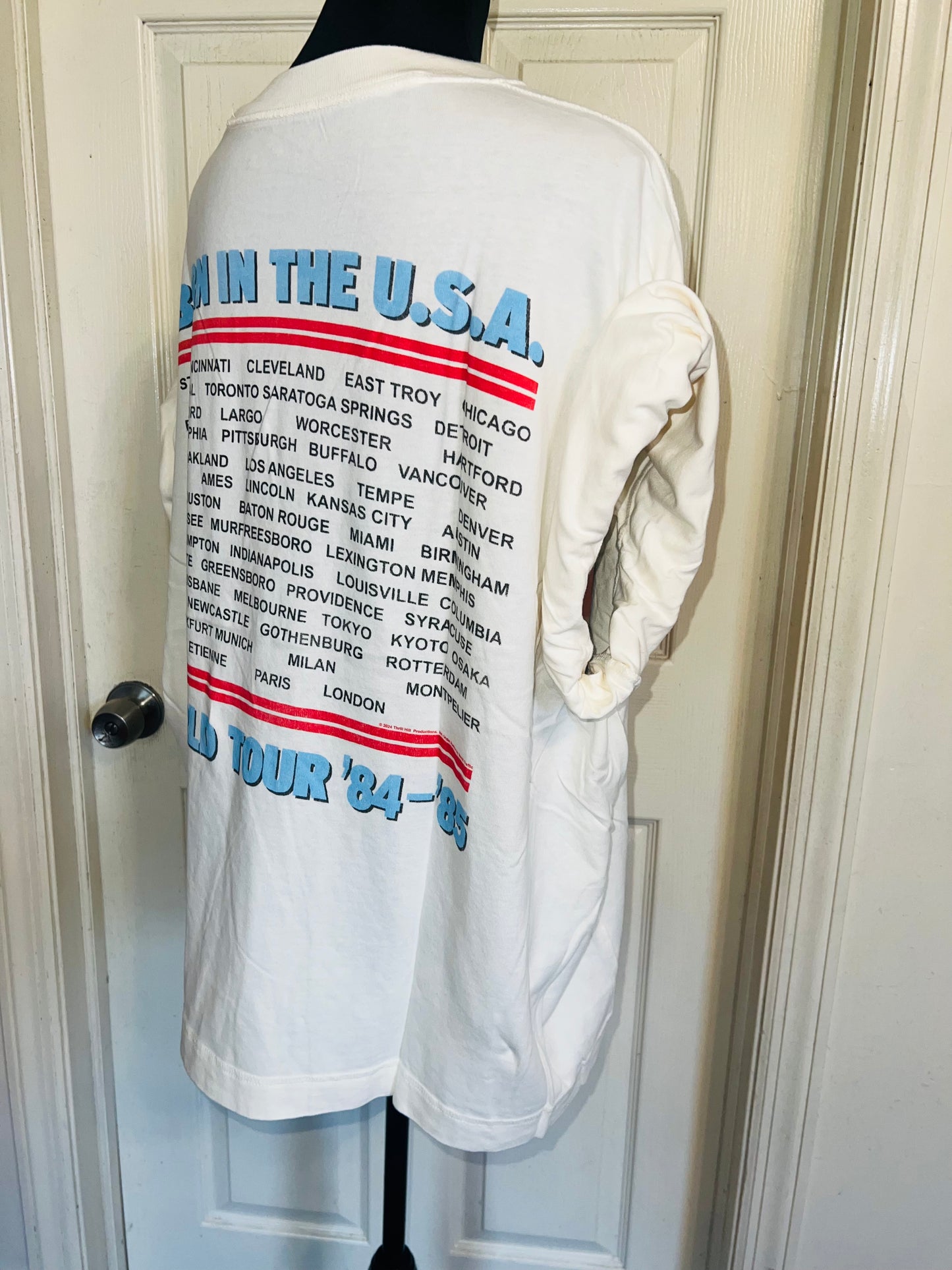 Bruce Springsteen and the Street Band Double Sided Oversized Distressed Tee