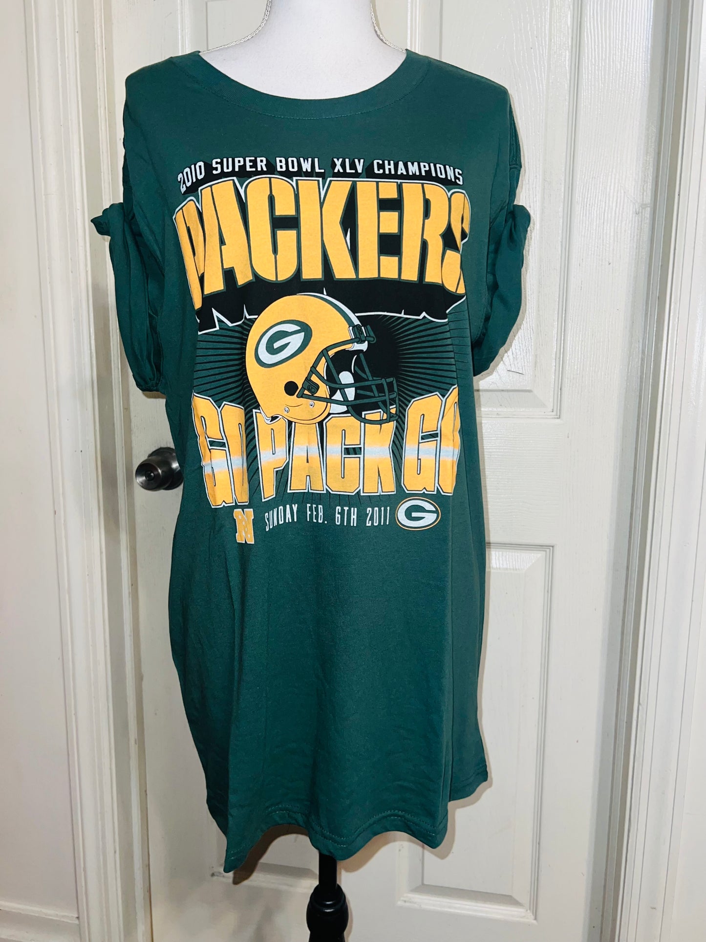 Green Bay Packers Oversized Distressed Tee