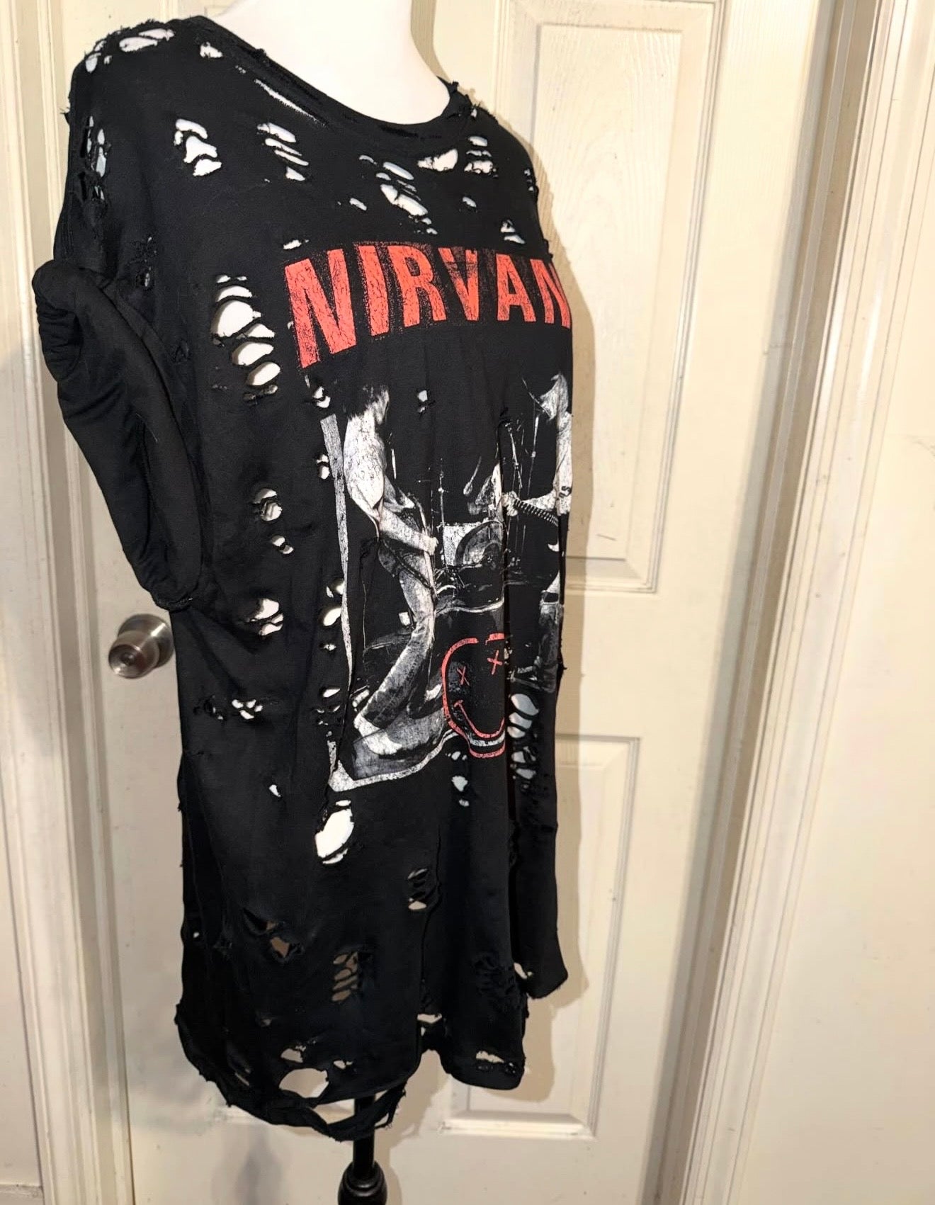 Nirvana Oversized Distressed Tee
