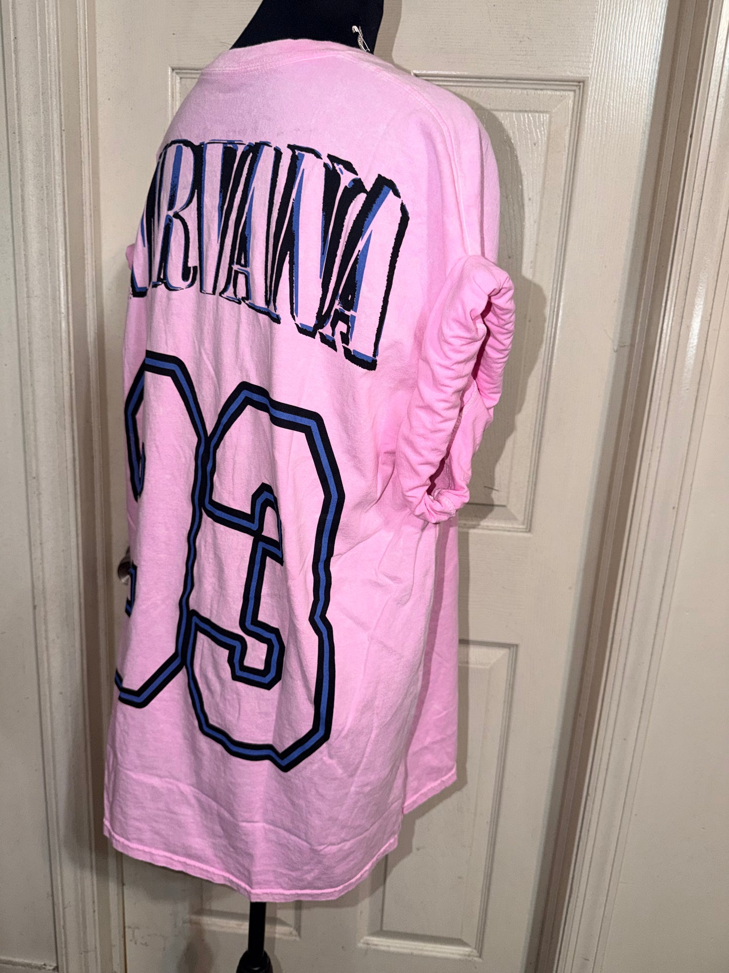 Nirvana Double Sided Oversized Distressed Tee