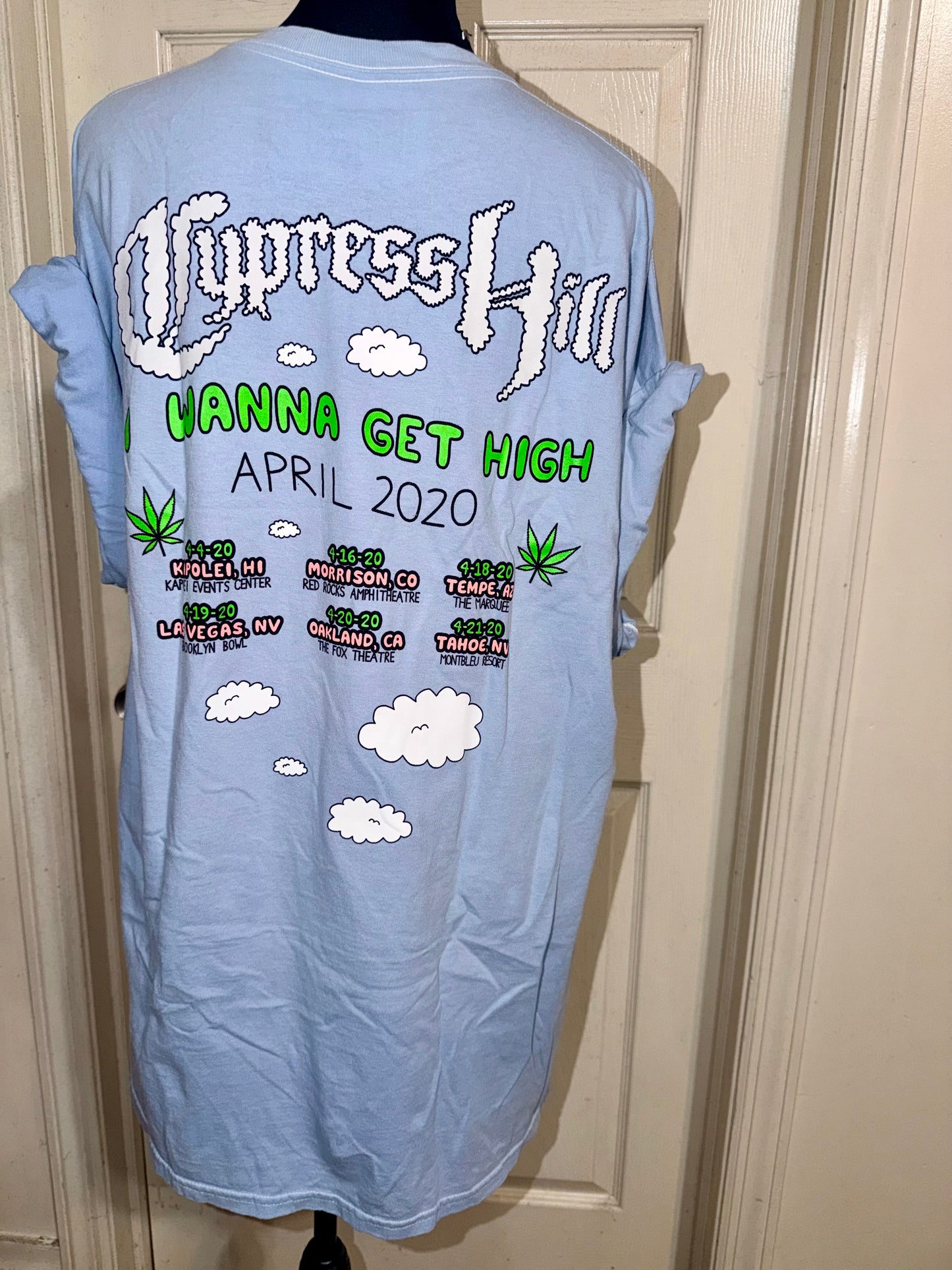 Cypress Hill Double Sided Oversized Distressed Tee