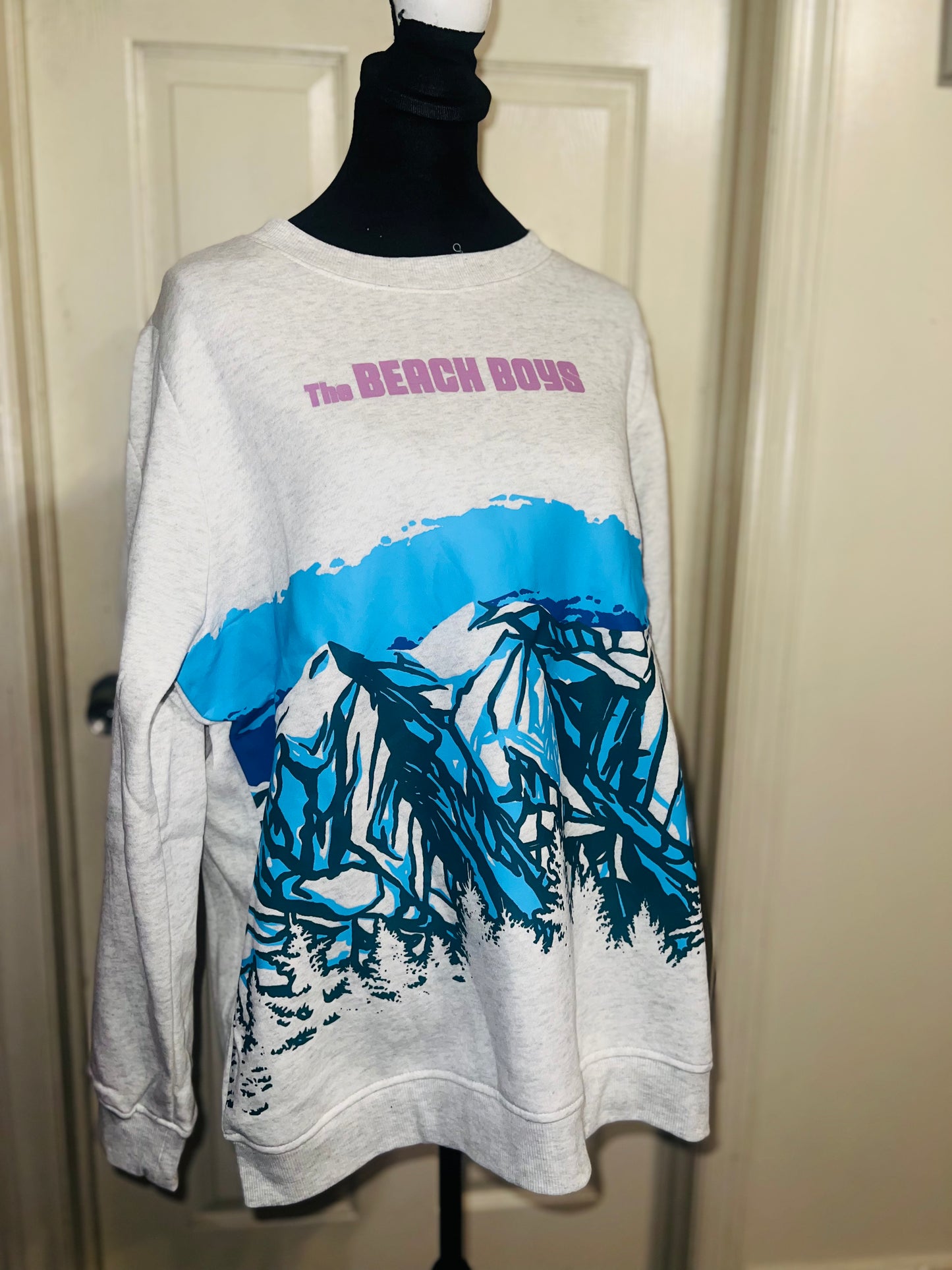 The Beach Boys Oversized Distressed Sweatshirt