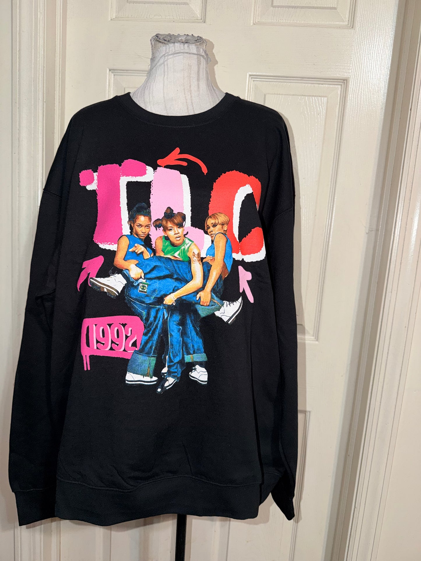TLC Oversized Distressed Sweatshirt