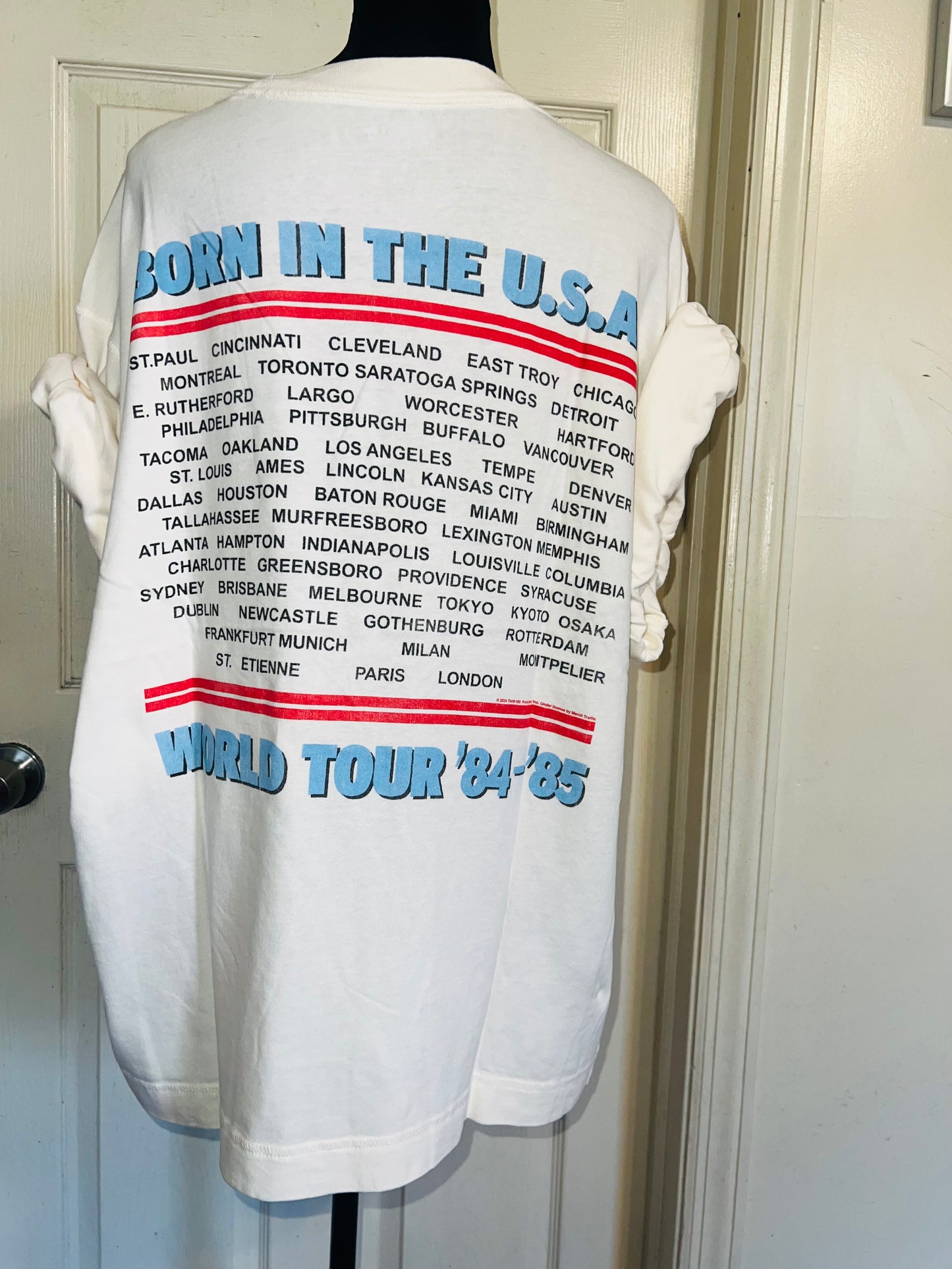 Bruce Springsteen and the Street Band Double Sided Oversized Distressed Tee