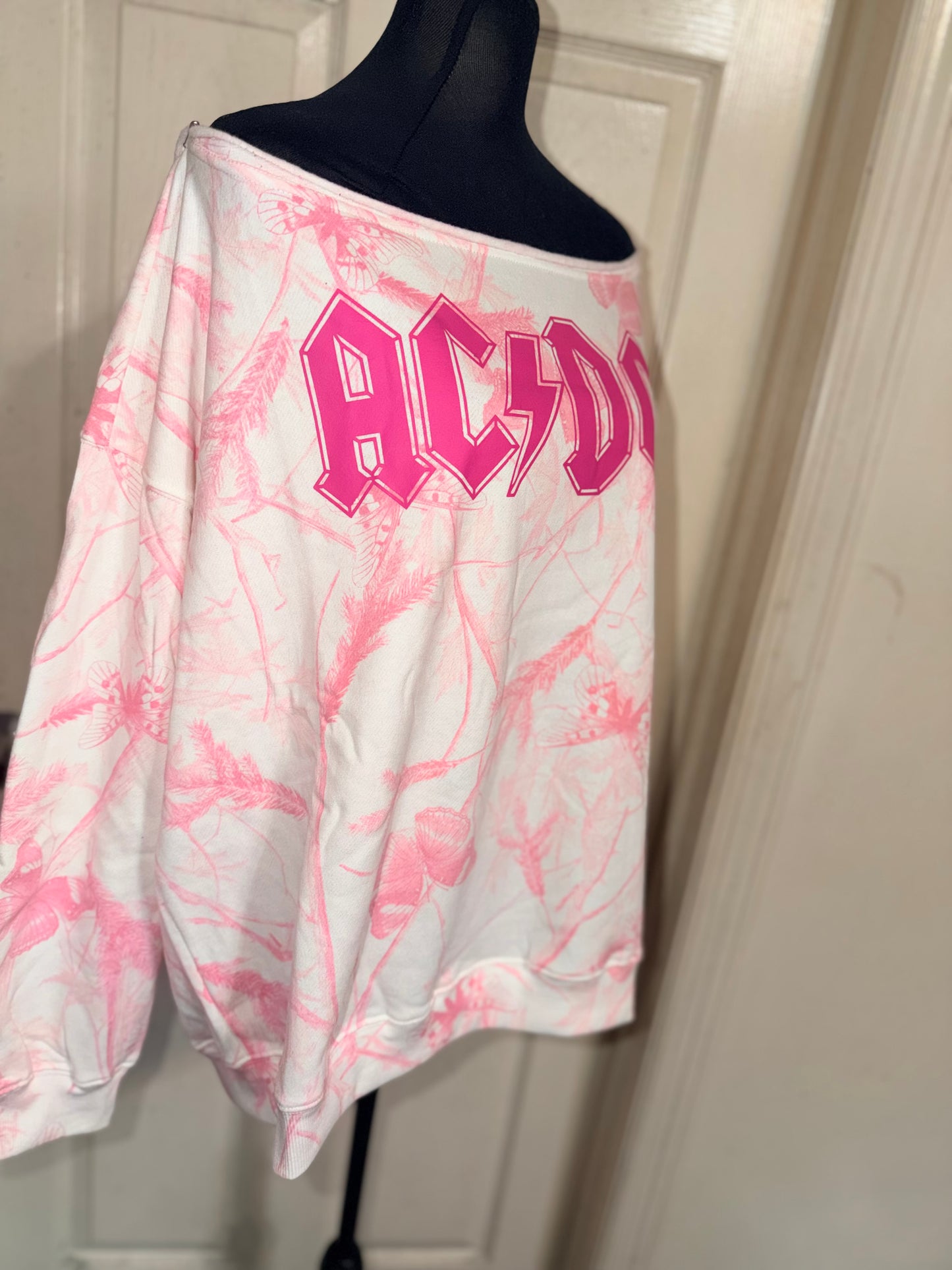 AC/DC OFTS Oversized Distressed Sweatshirt