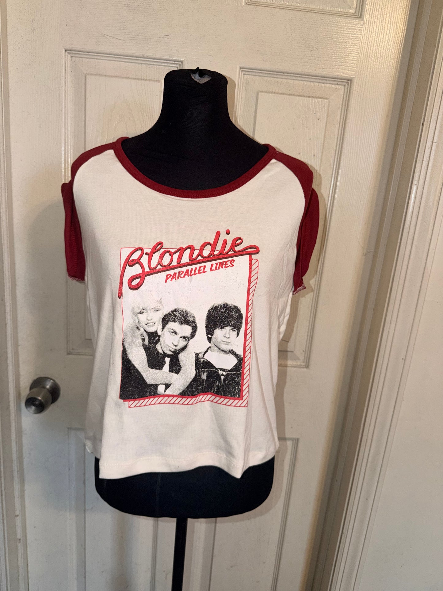Blondie Distressed Raglan Baby Tee