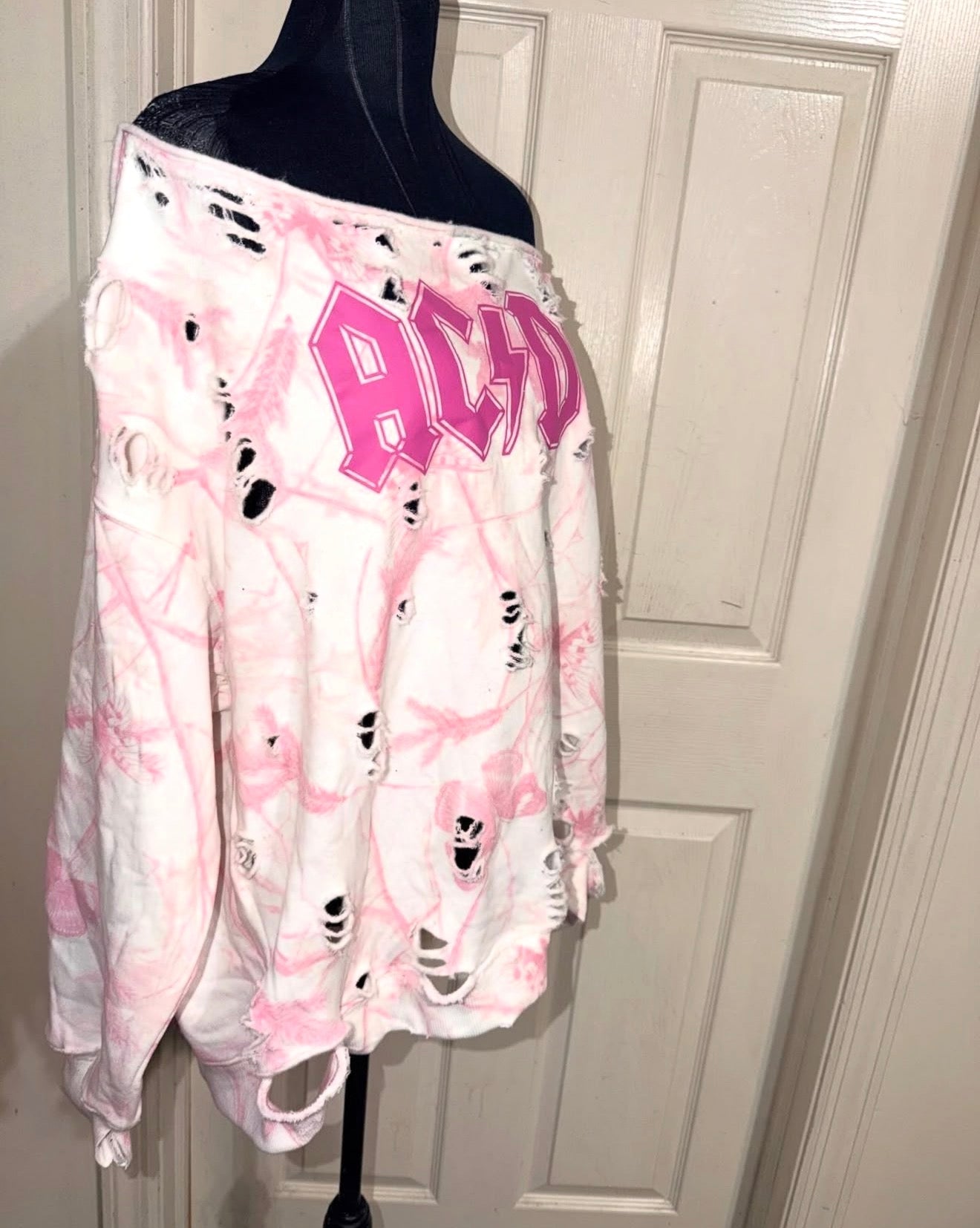 AC/DC OFTS Oversized Distressed Sweatshirt