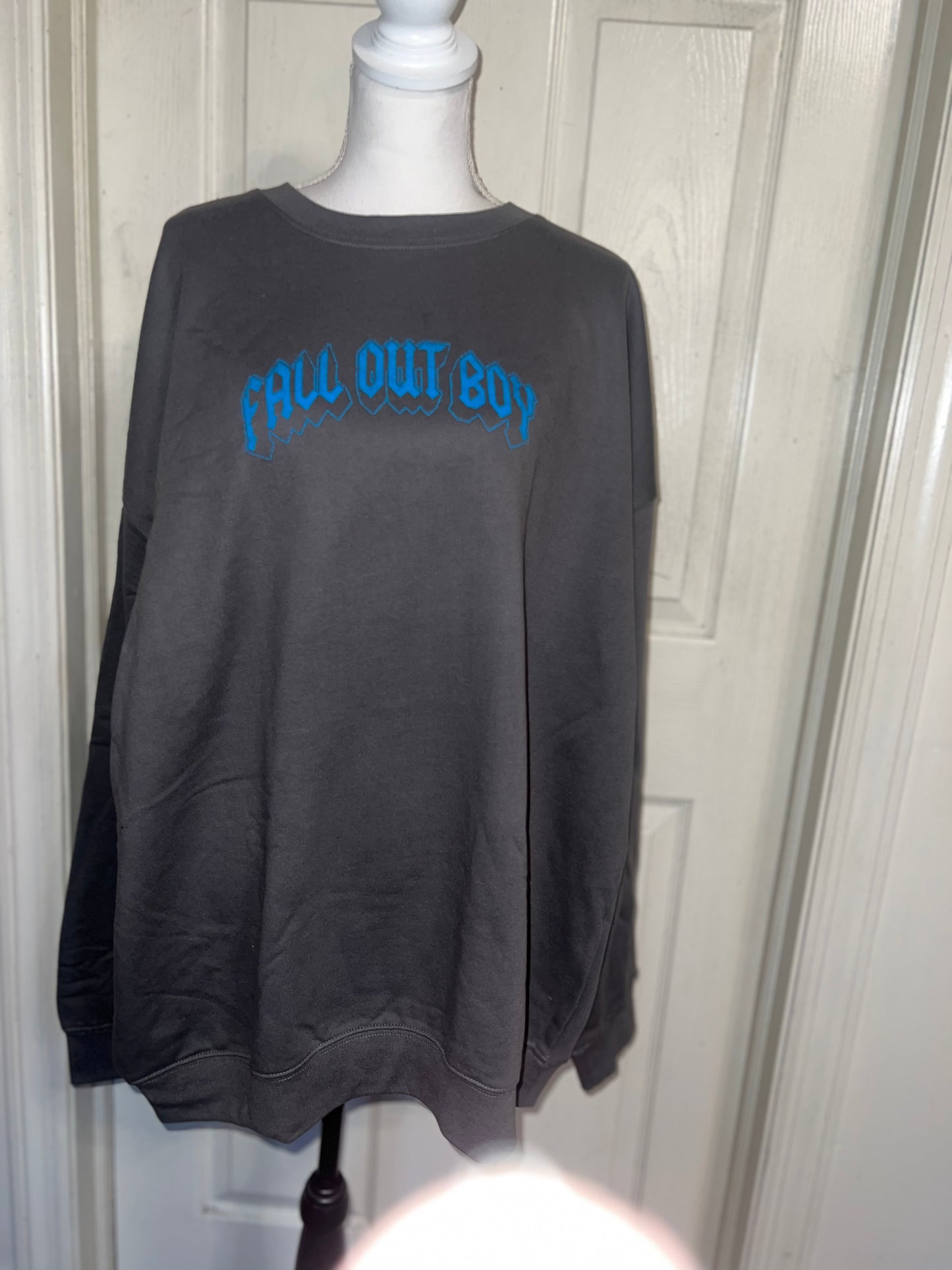 Fall Out Boy Double Sided Oversized Distressed Sweatshirt