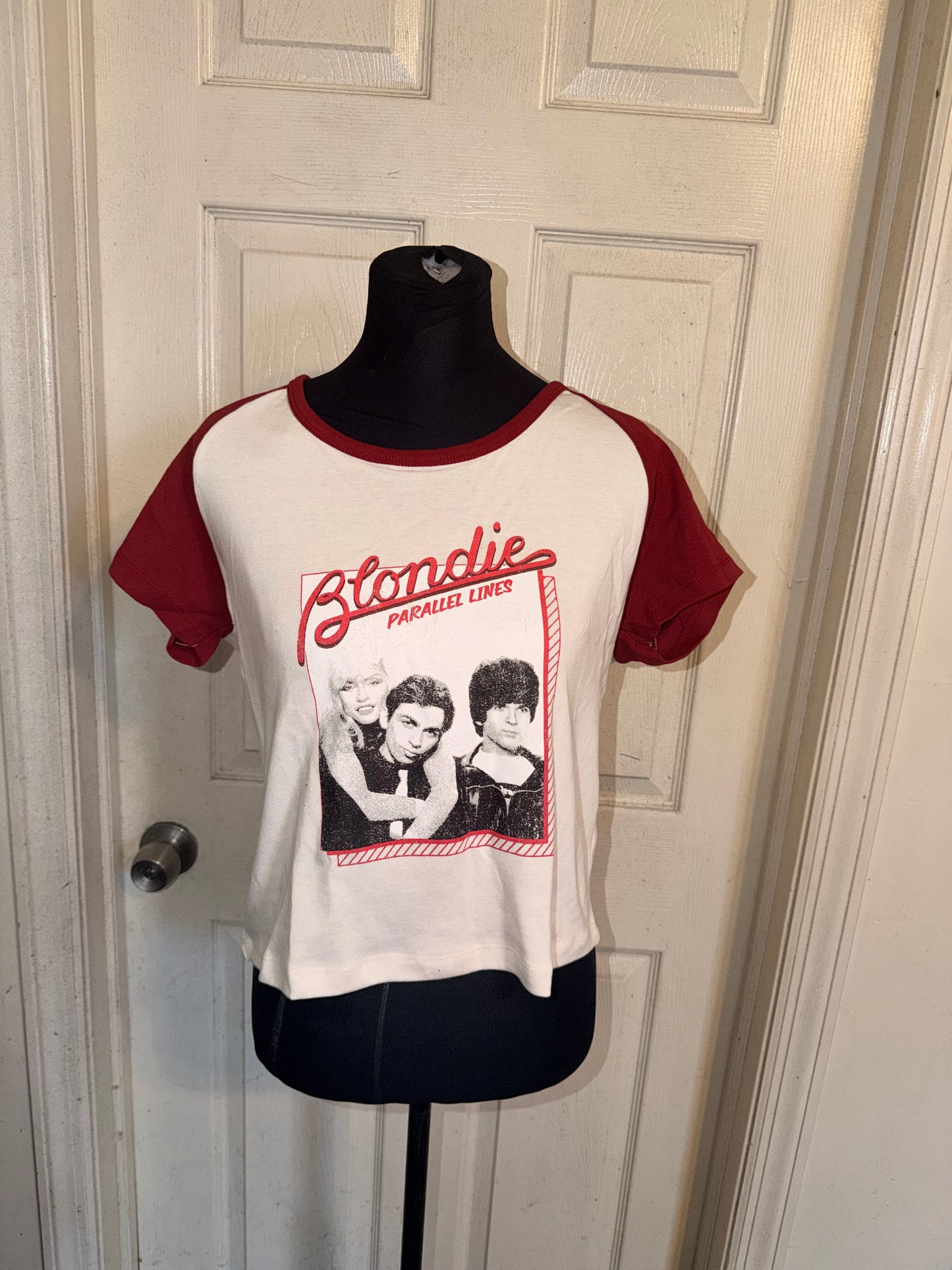 Blondie Distressed Raglan Baby Tee