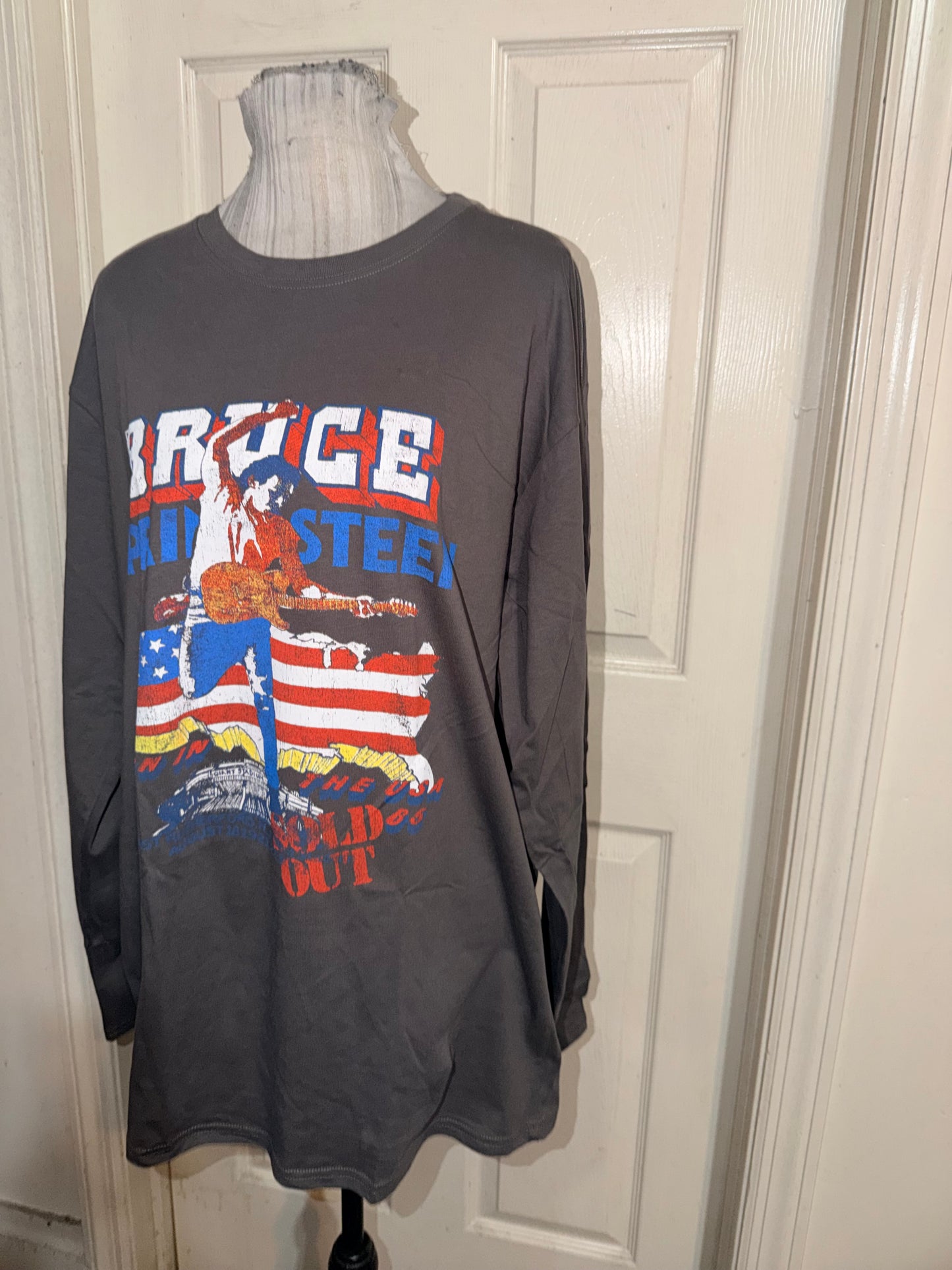Bruce Springsteen Oversized Distressed Long Sleeve Tee
